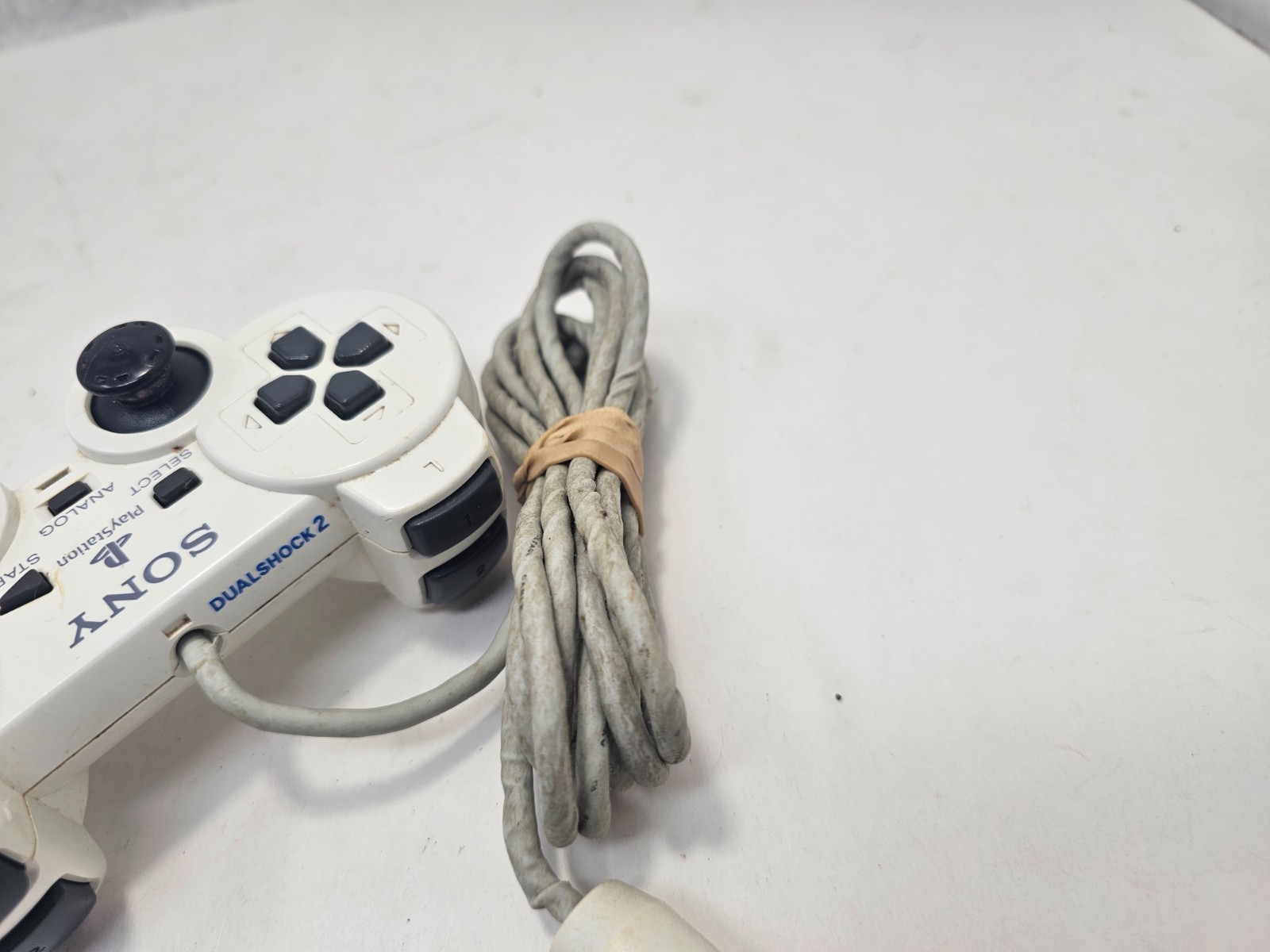 Sony PlayStation 2 PS2 DualShock 2 Wired Controller Ceramic White OEM SCPH-10010