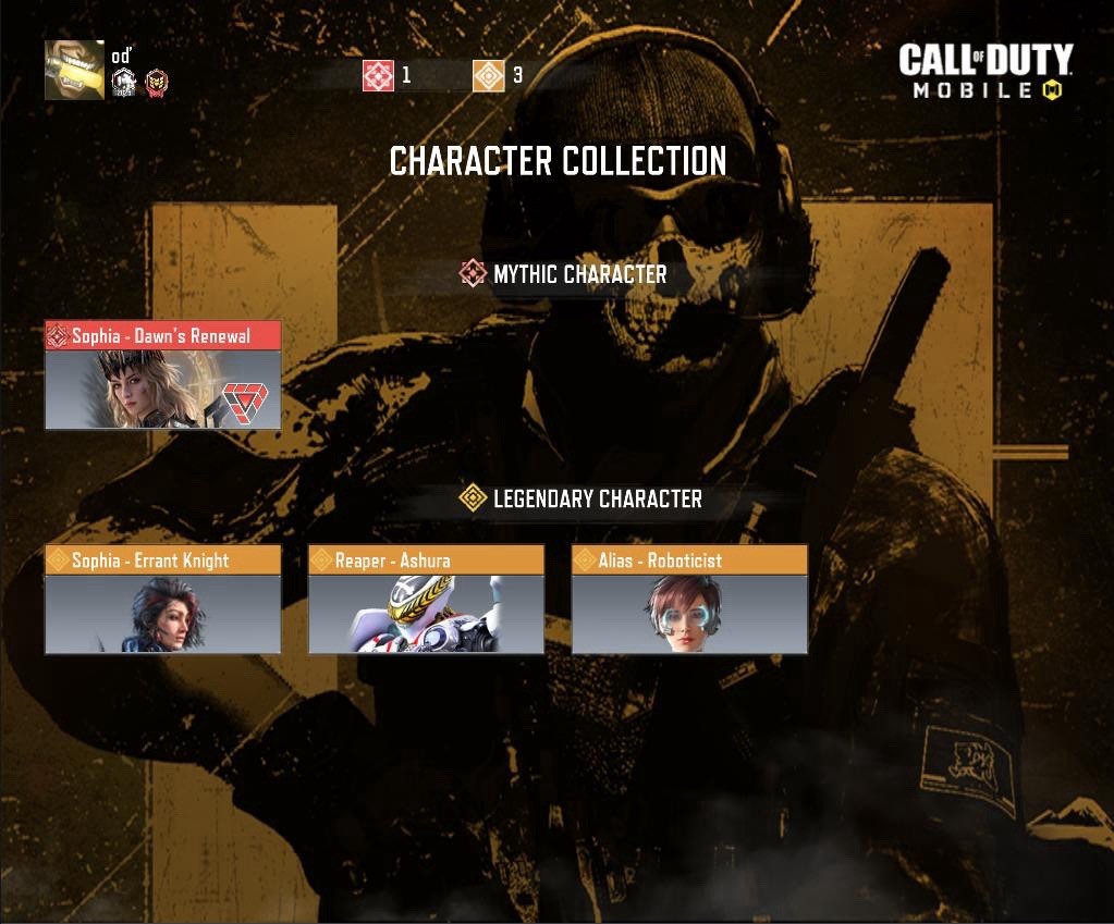 call of duty mobile account