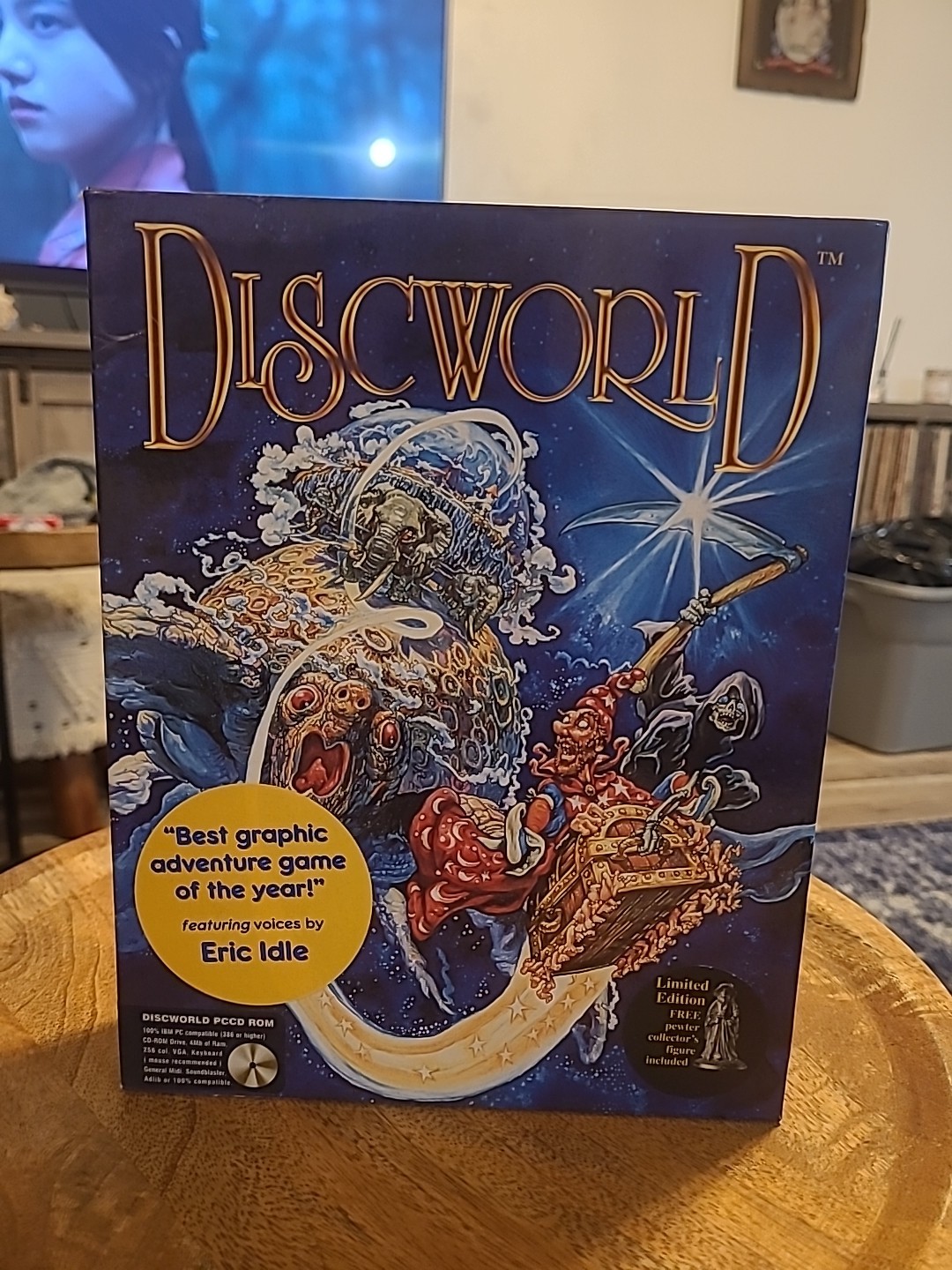 DISCWORLD 1 PC GAME TERRY PRATCHETT 1995 Figure included RARE (NEW, OPEN BOX)