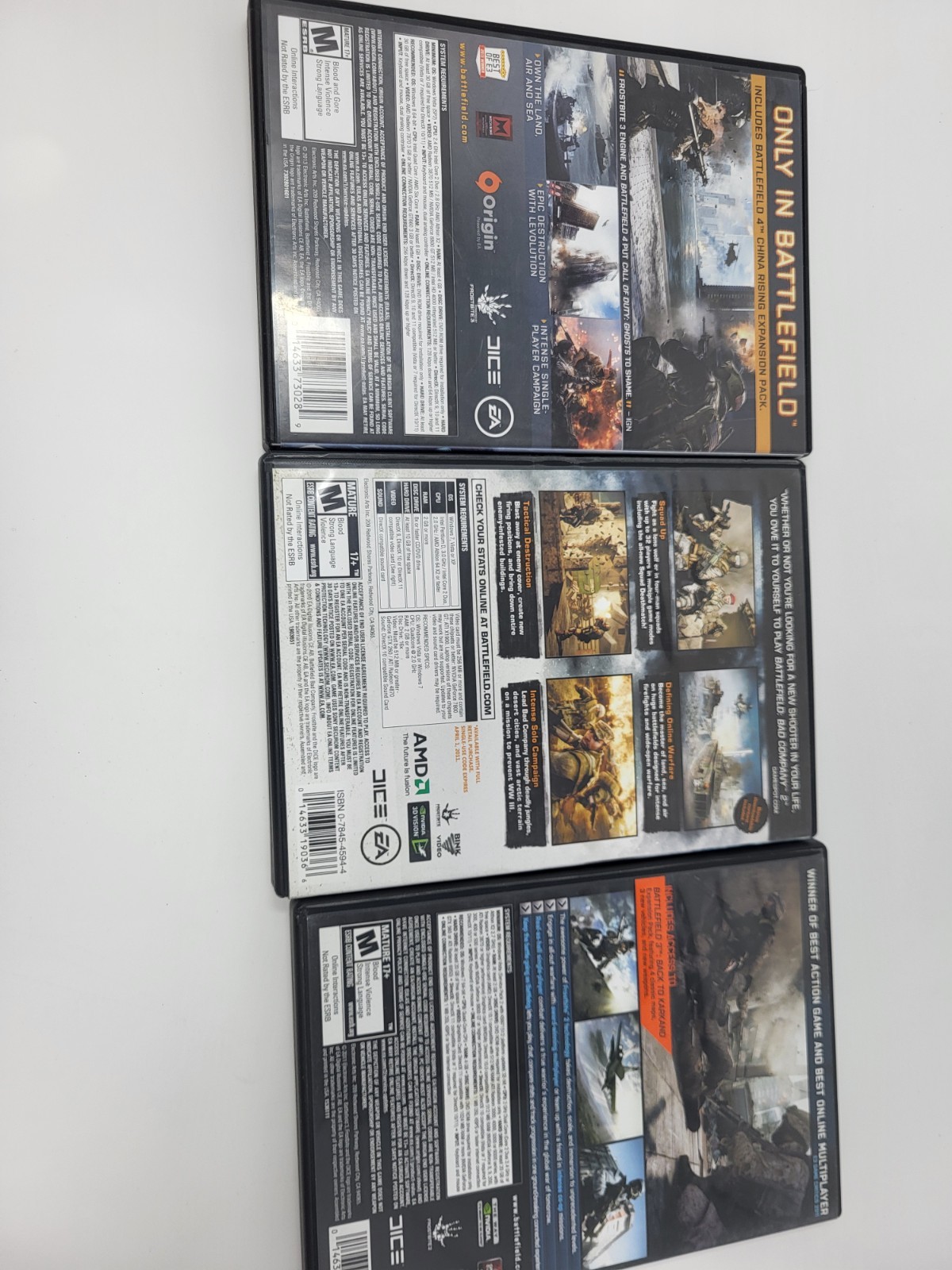 Battlefield PC Game Lot (5) – Bad Company 2, BF3 Limited Edition, BF4, Vietnam
