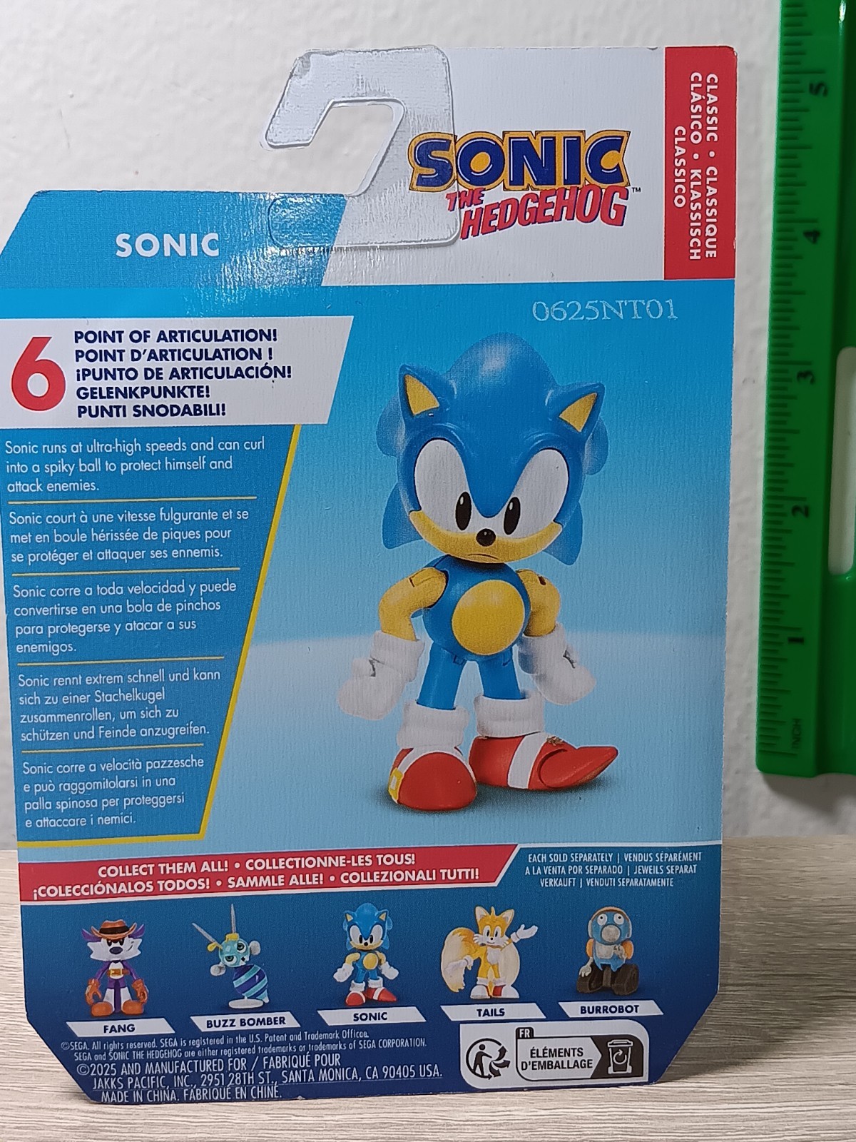 *FREE SHIP* 2.5″ FROWN HANDS DOWN SONIC the Hedgehog Jakks Pacific BLISTER