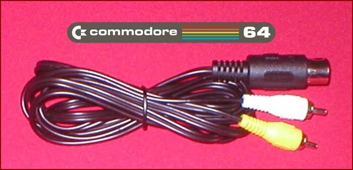 6Ft AV TV & Monitor Composite Cable for the Commodore 64 Ultimate Computer NEW