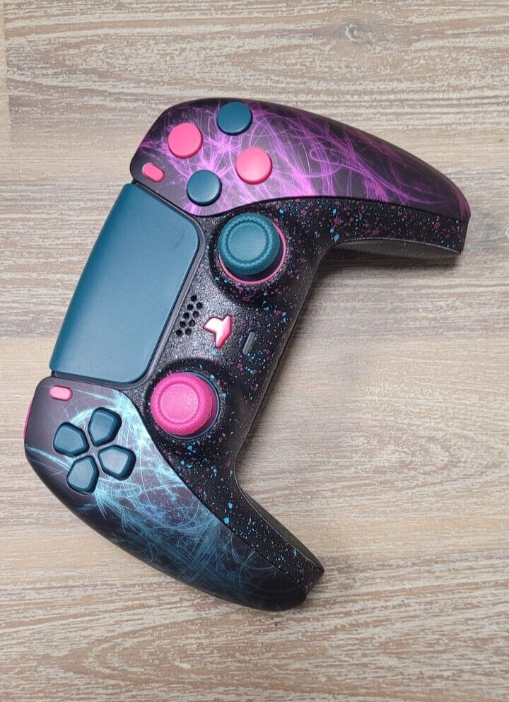PLAYSTATION/PS5 CUSTOM MULTI COLOR SPLATTER & TEXTURED CONTROLLER💗