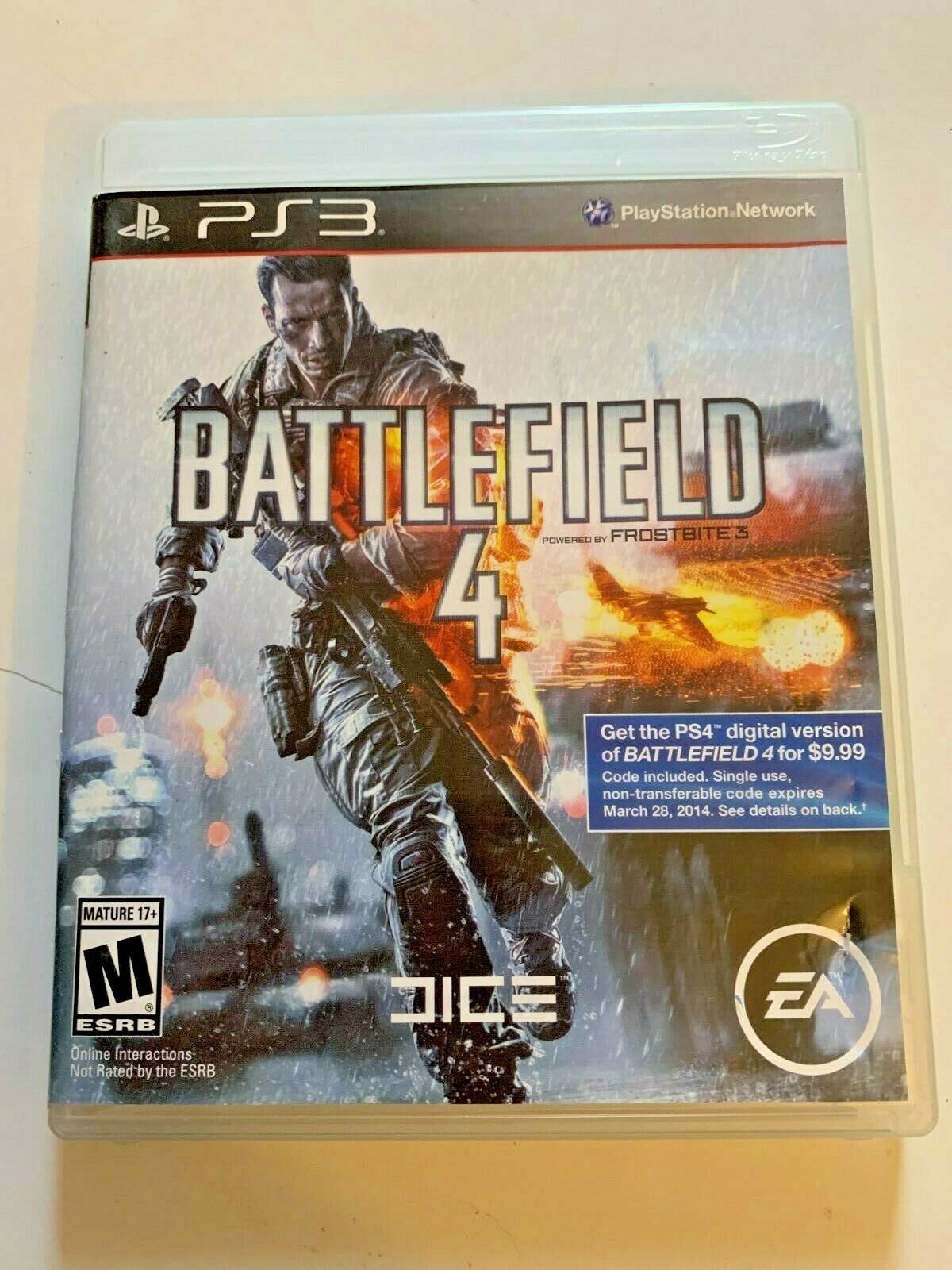 PLAYSTATION 3 PS3 BATTLEFIELD 4 COMPLETE WITH MANUAL IN CASE
