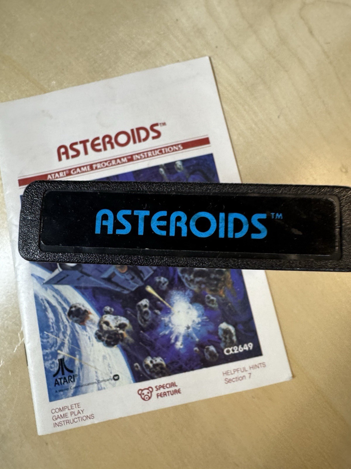 Atari 2600 Game Cartridge, Asteroids, Complete – CIB