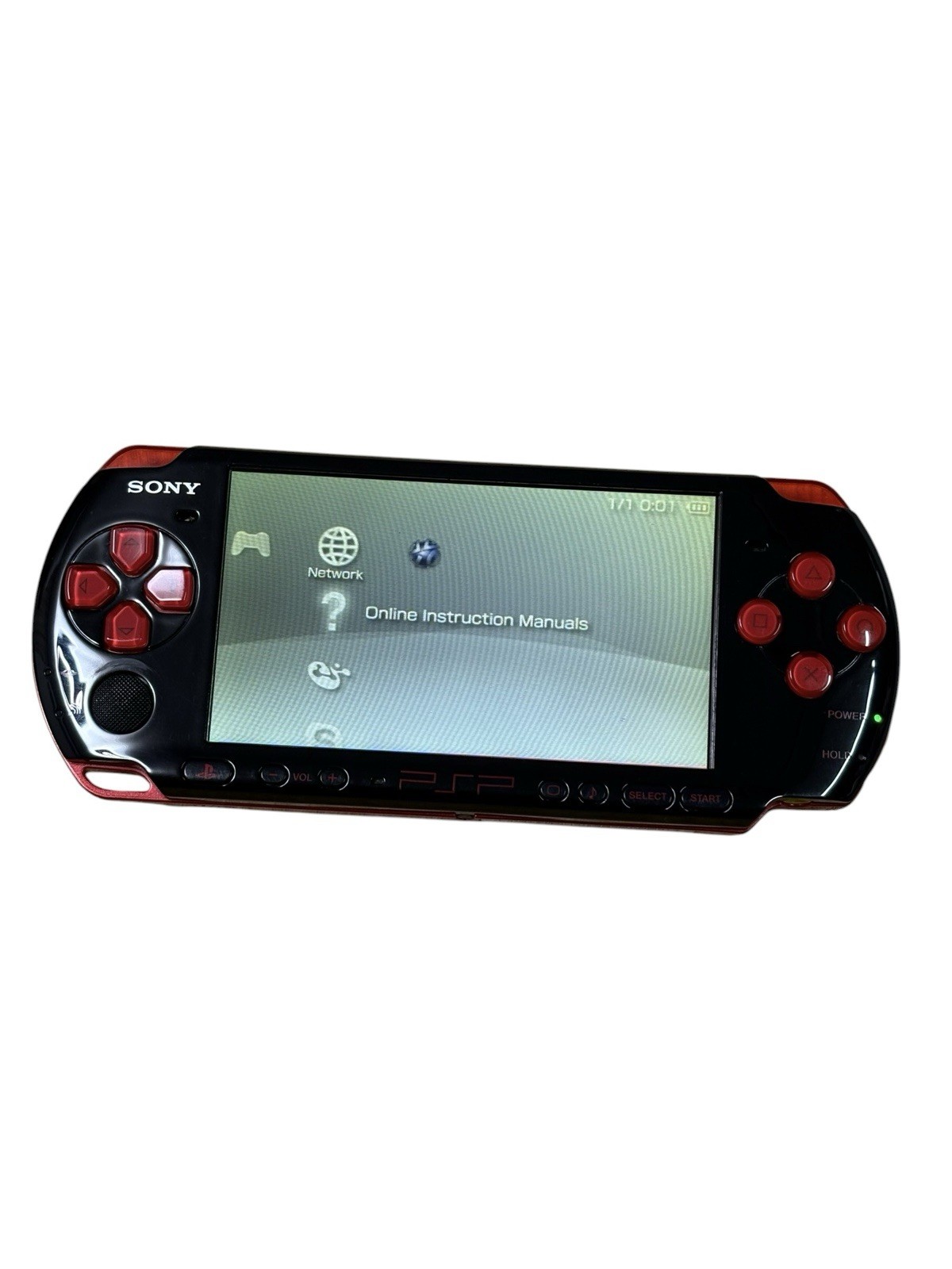 Sony PSP 3000 Black Red Handheld Console PSP-3000 Region Free Tested Japan