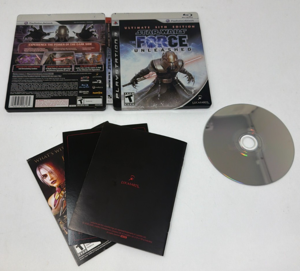 Star Wars Force Unleashed Ultimate Sith Edition PlayStation 3 Complete In Box!