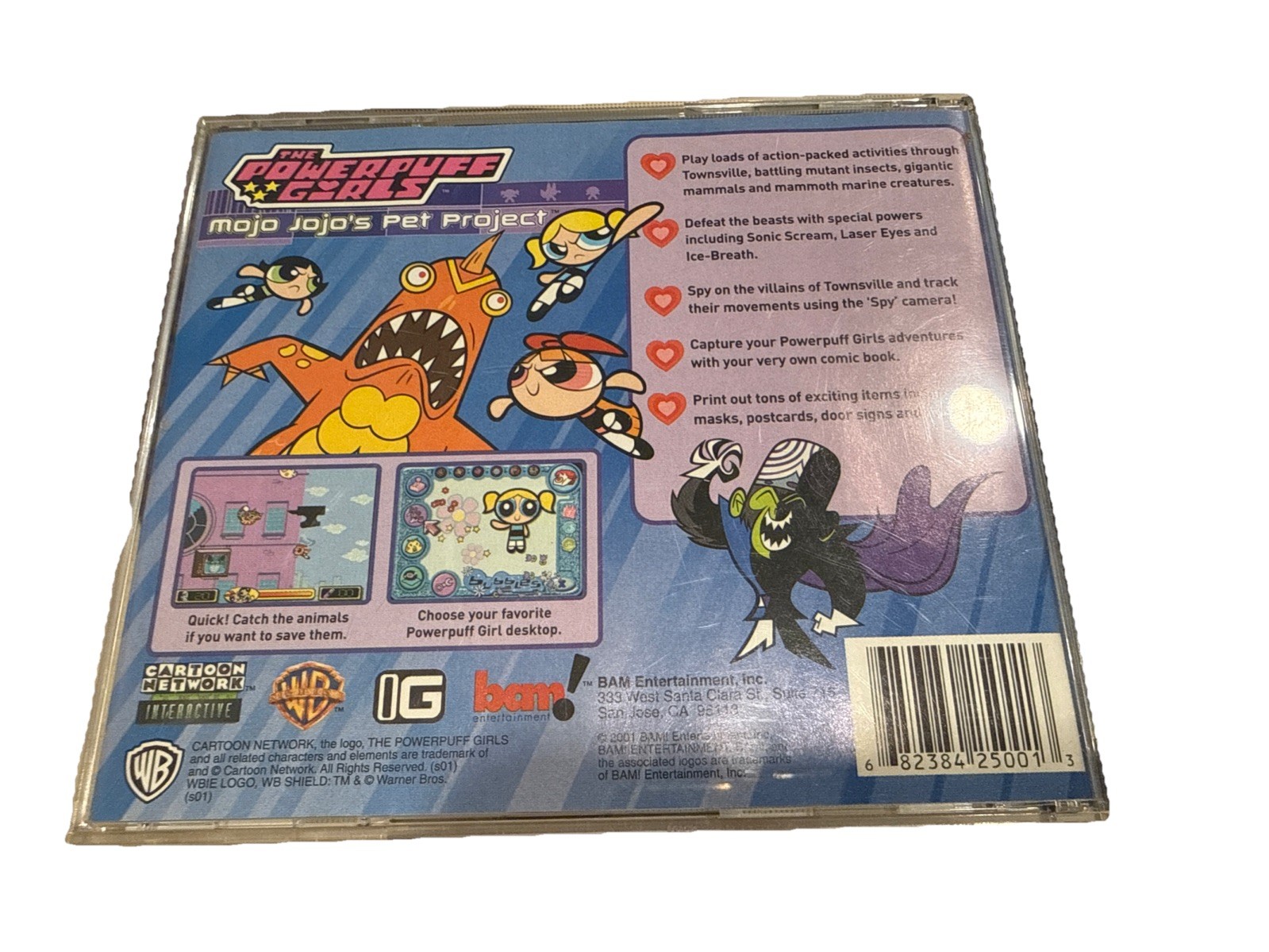 Vintage 2001 – The Powerpuff Girls Game Mojo’s Pet Project For PC On CD Rom