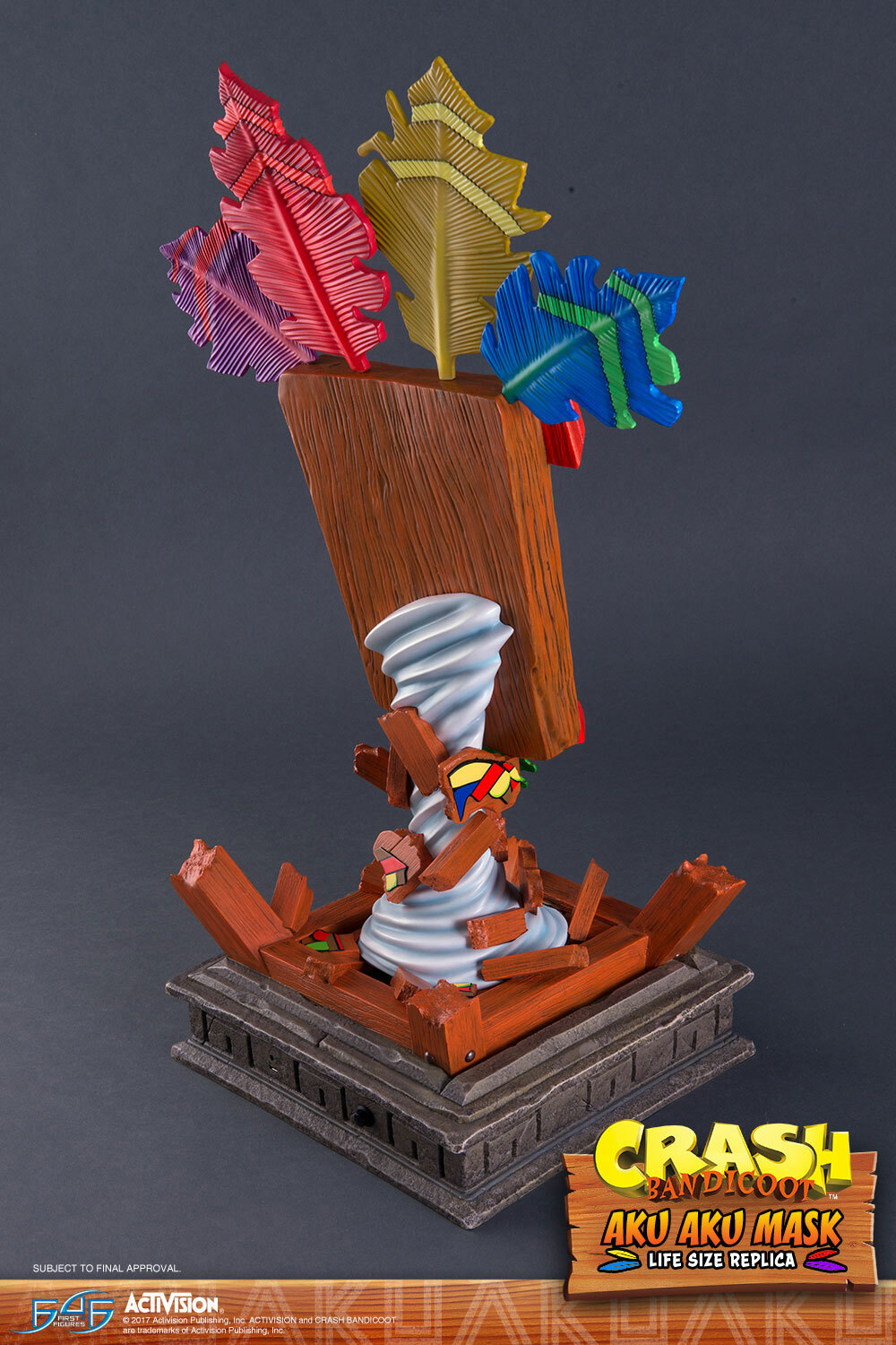 First4Figures Crash Bandicoot Aku Aku Mask Regular Statue Mint in Box