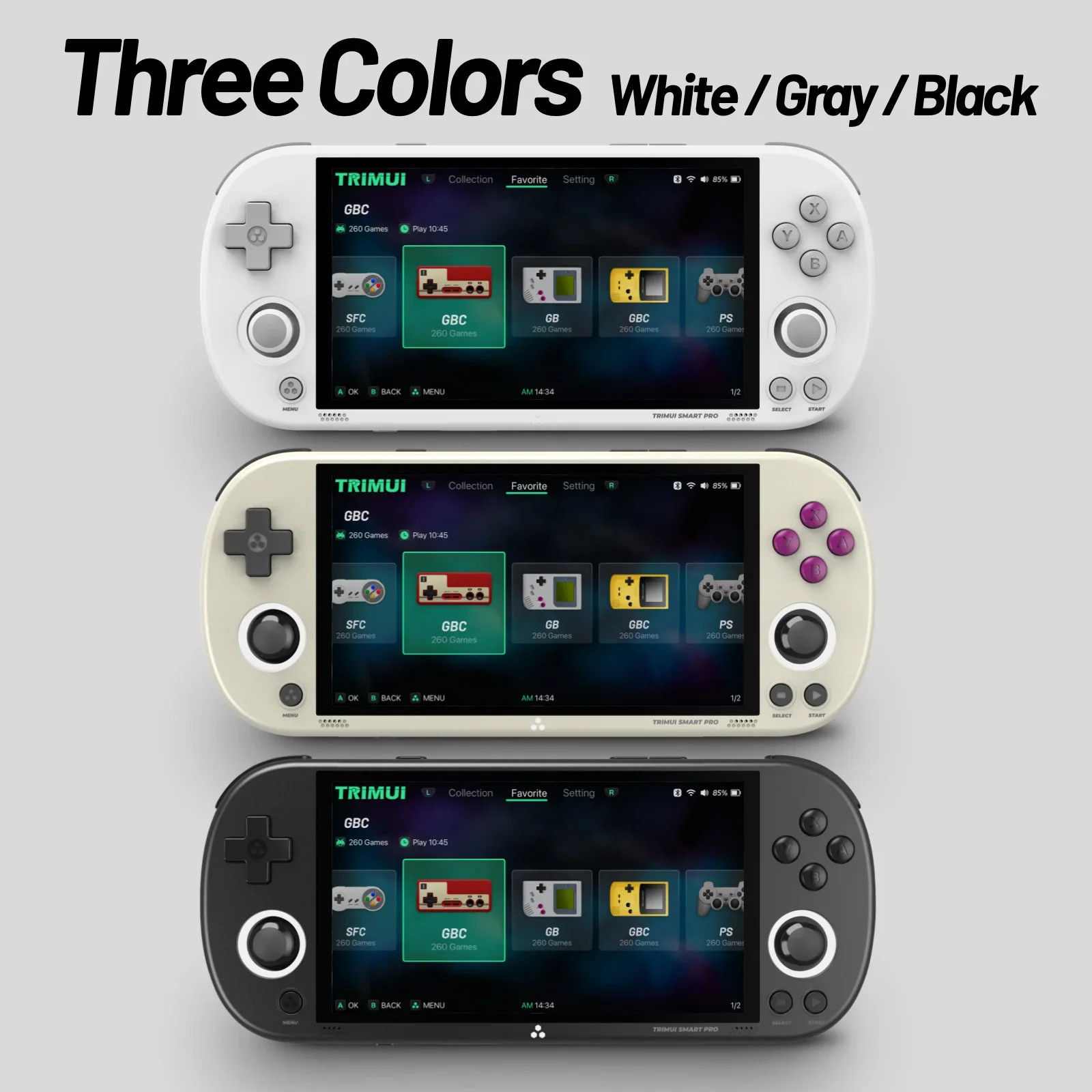 Retro Handheld Console Trimui Smart Pro, 4.96″ IPS Linux RGB Joystick Game Gift