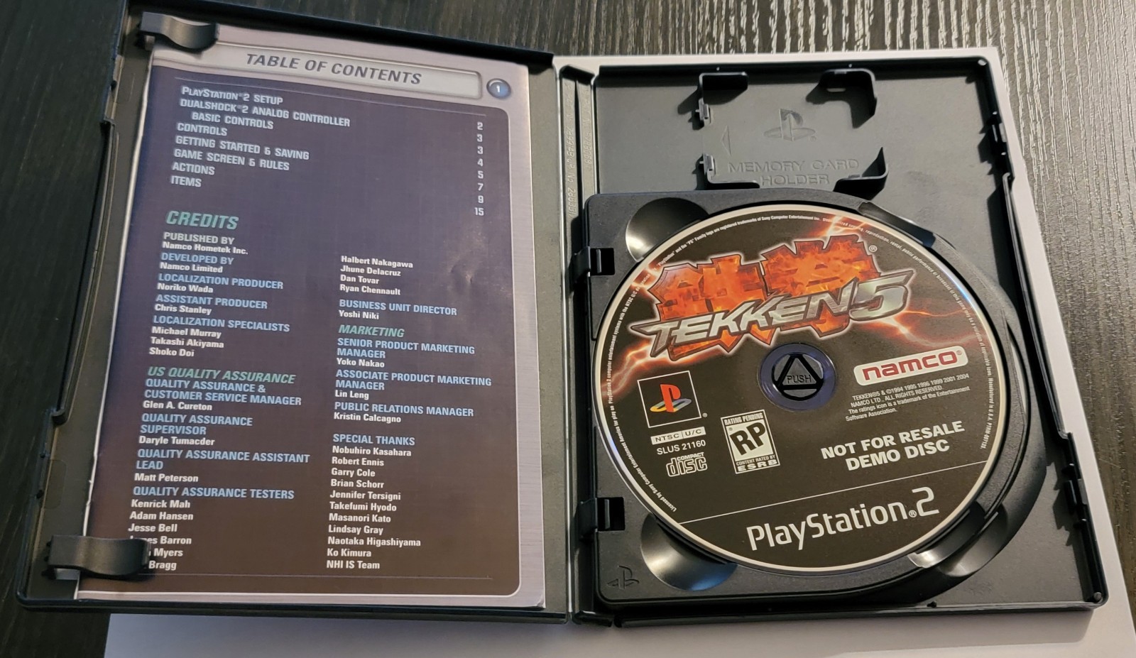 Namco Death by Degrees (Tekken) PS2 M NTSC-U/C w/ Manual & Demo Disc