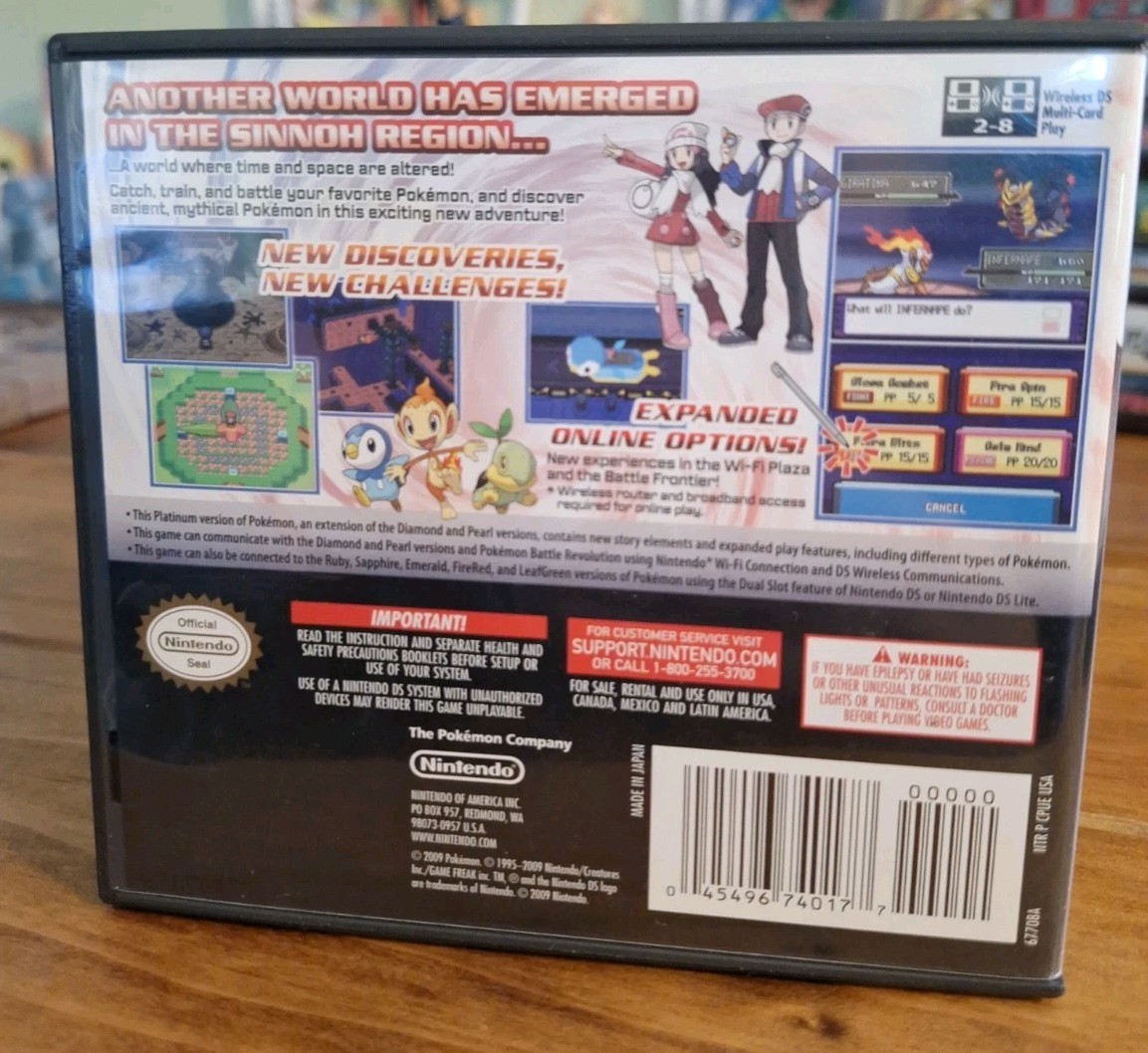 Pokémon Platinum Authentic Nintendo DS Complete CIB Tested Mint Condition
