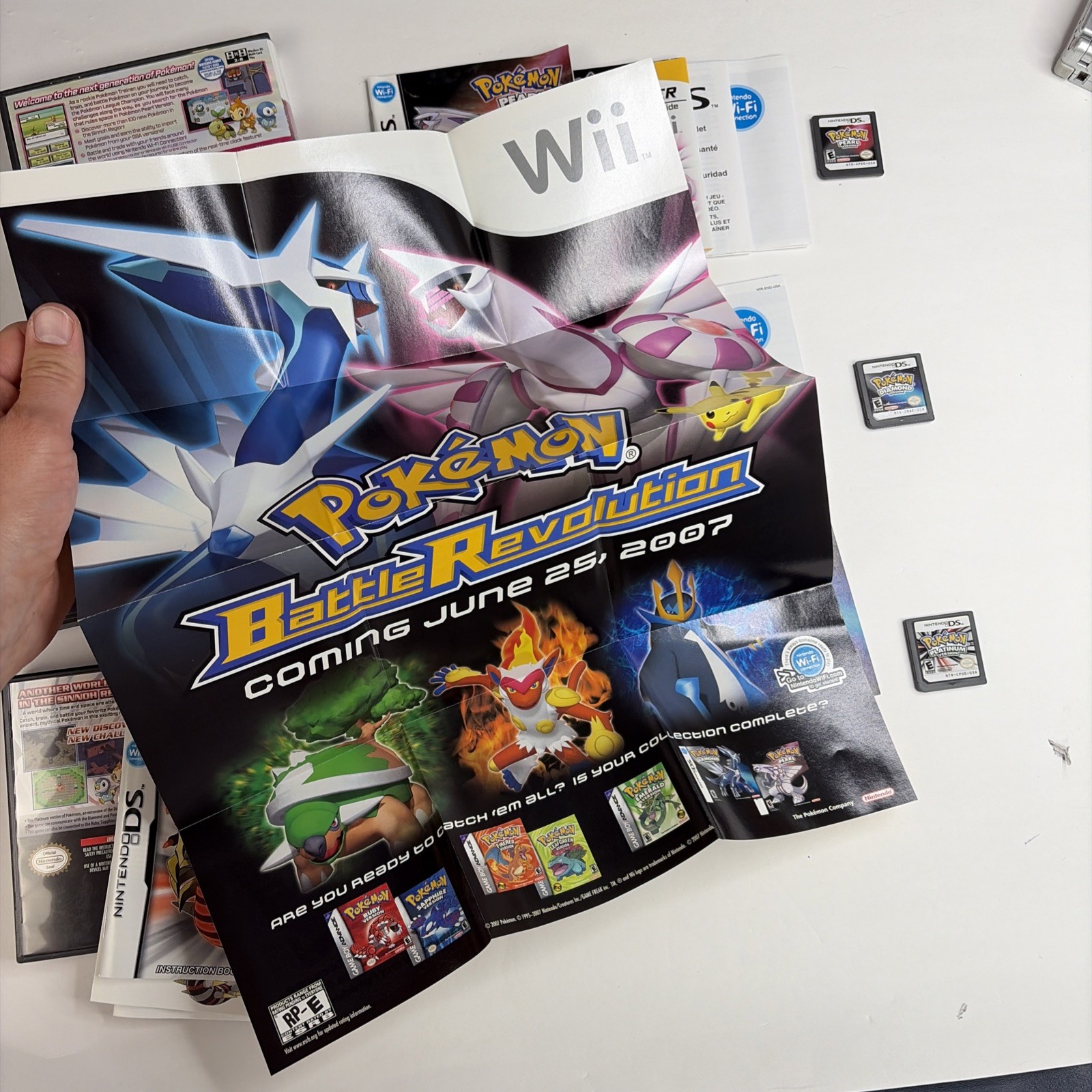 CLEAN! Pokemon Platinum Diamond Pearl Bundle CIB 100% Complete Box Authentic DS