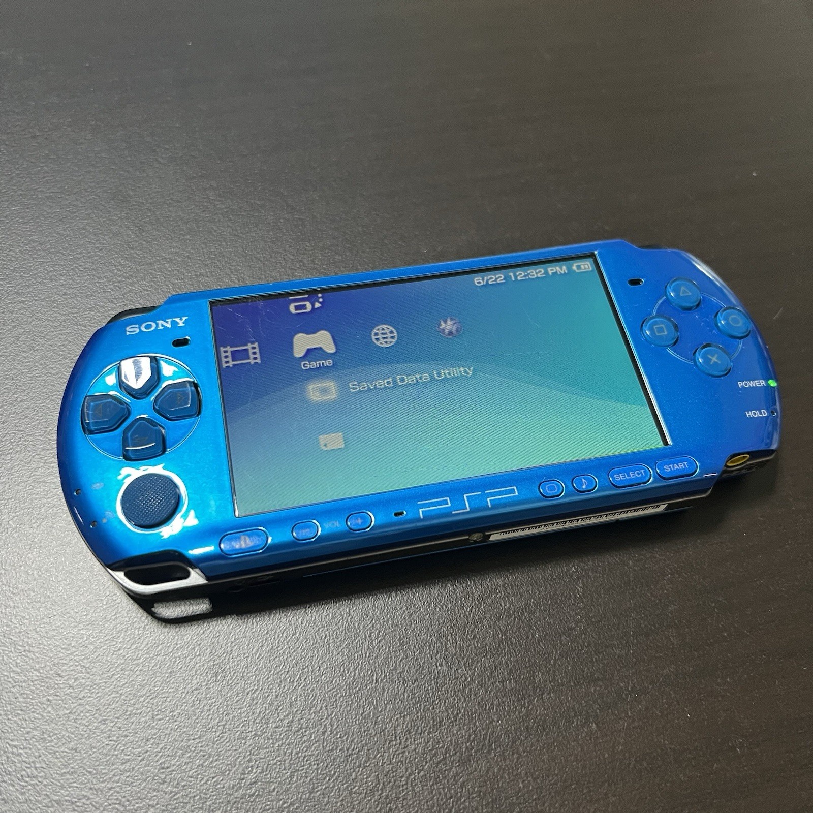 Sony PlayStation Portable PSP 3001 Handheld Console Gaming System Blue W/Charger