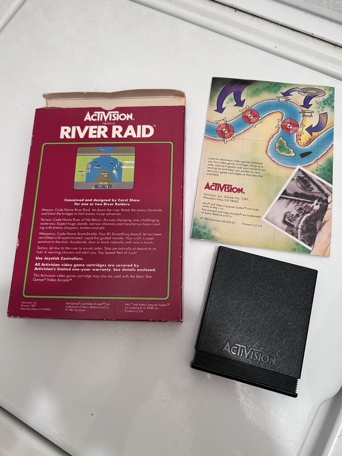 Atari 2600 River Raid Complete in Box CIB Tested Combine Shipping VG