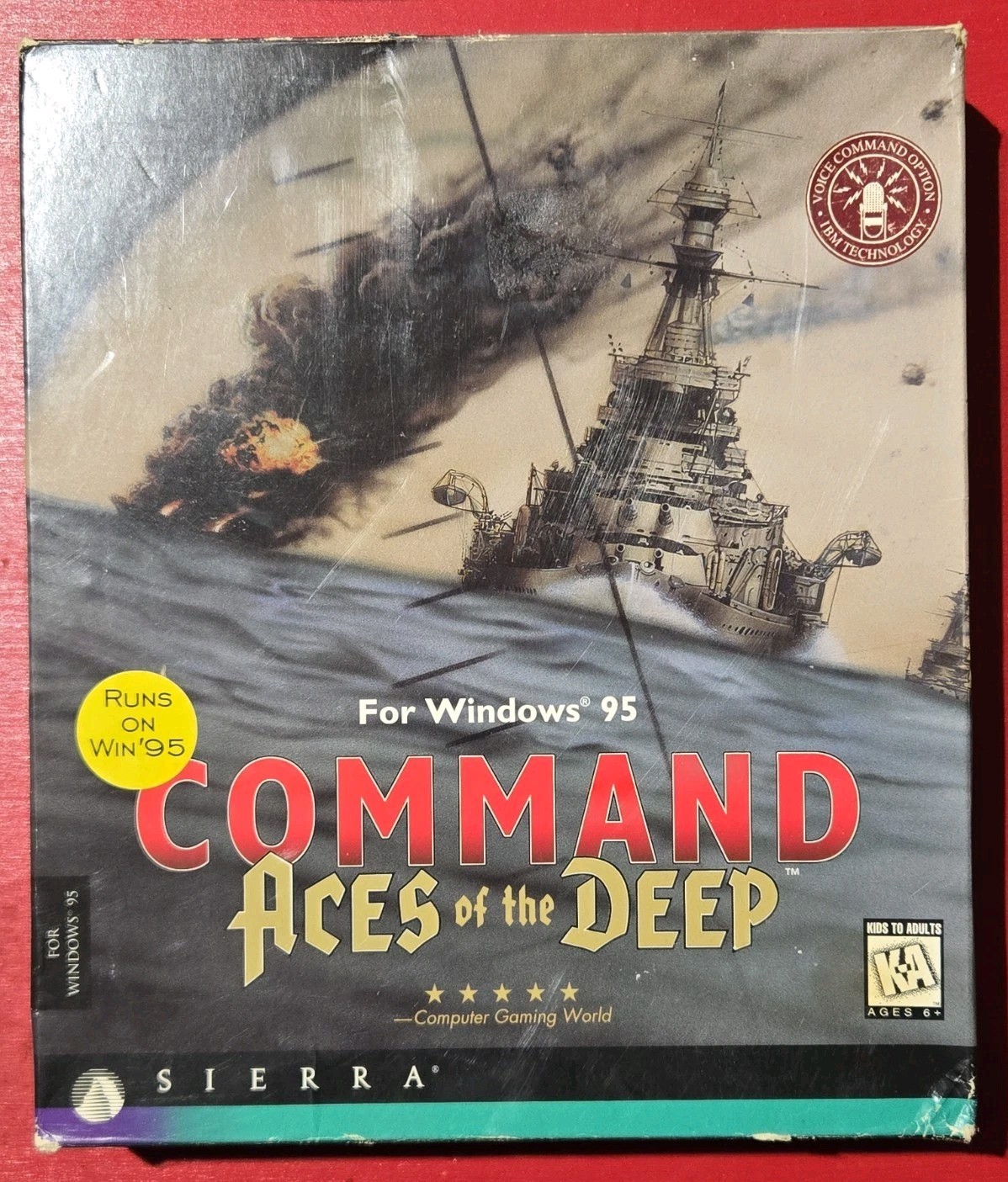 1995 Command Aces of the Deep Big Box PC CIB + Expansion Pack (Manual Only)