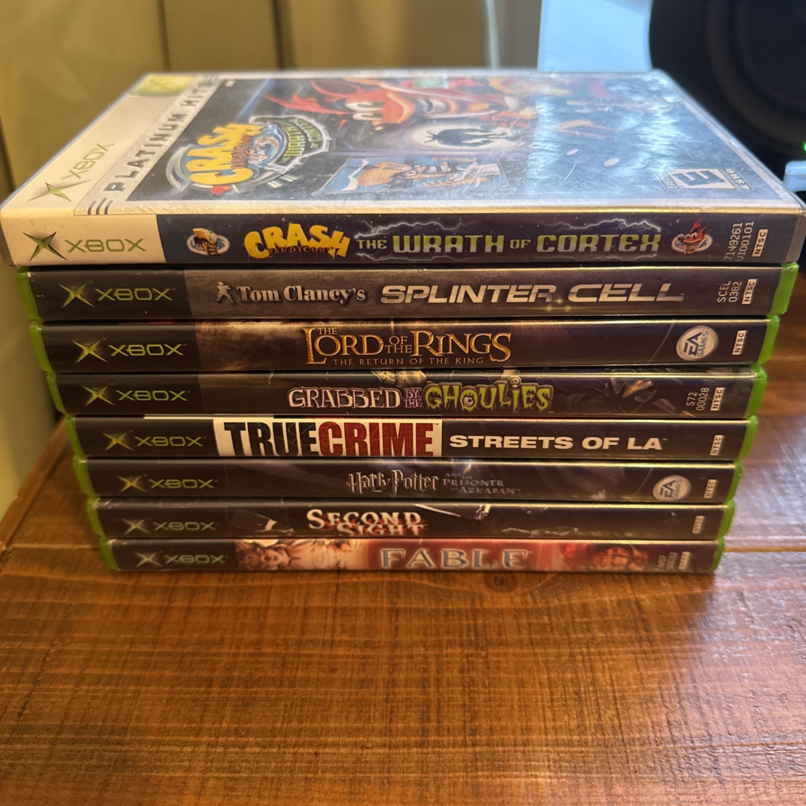 lot of 8 games lotr/crash/fable/harrypotter/grabbed by the ghoulies