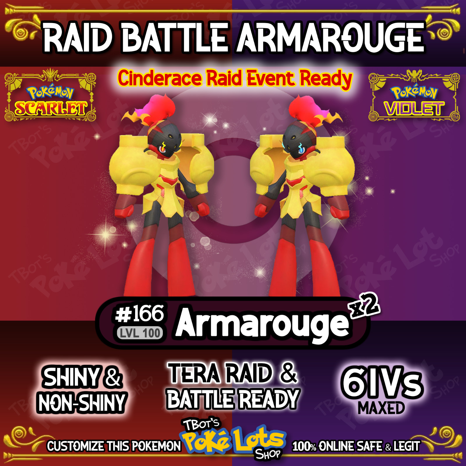 Armarouge 6IV Shiny 💥 Raid Battle Counter Build 💥 Pokemon Scarlet Violet