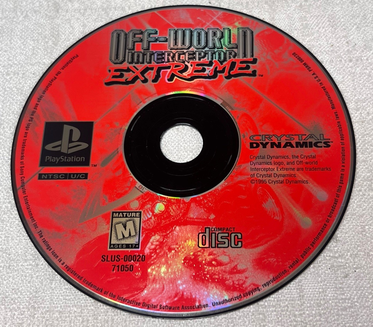 Off-World Interceptor Extreme PlayStation 1, PS1 Disc Only