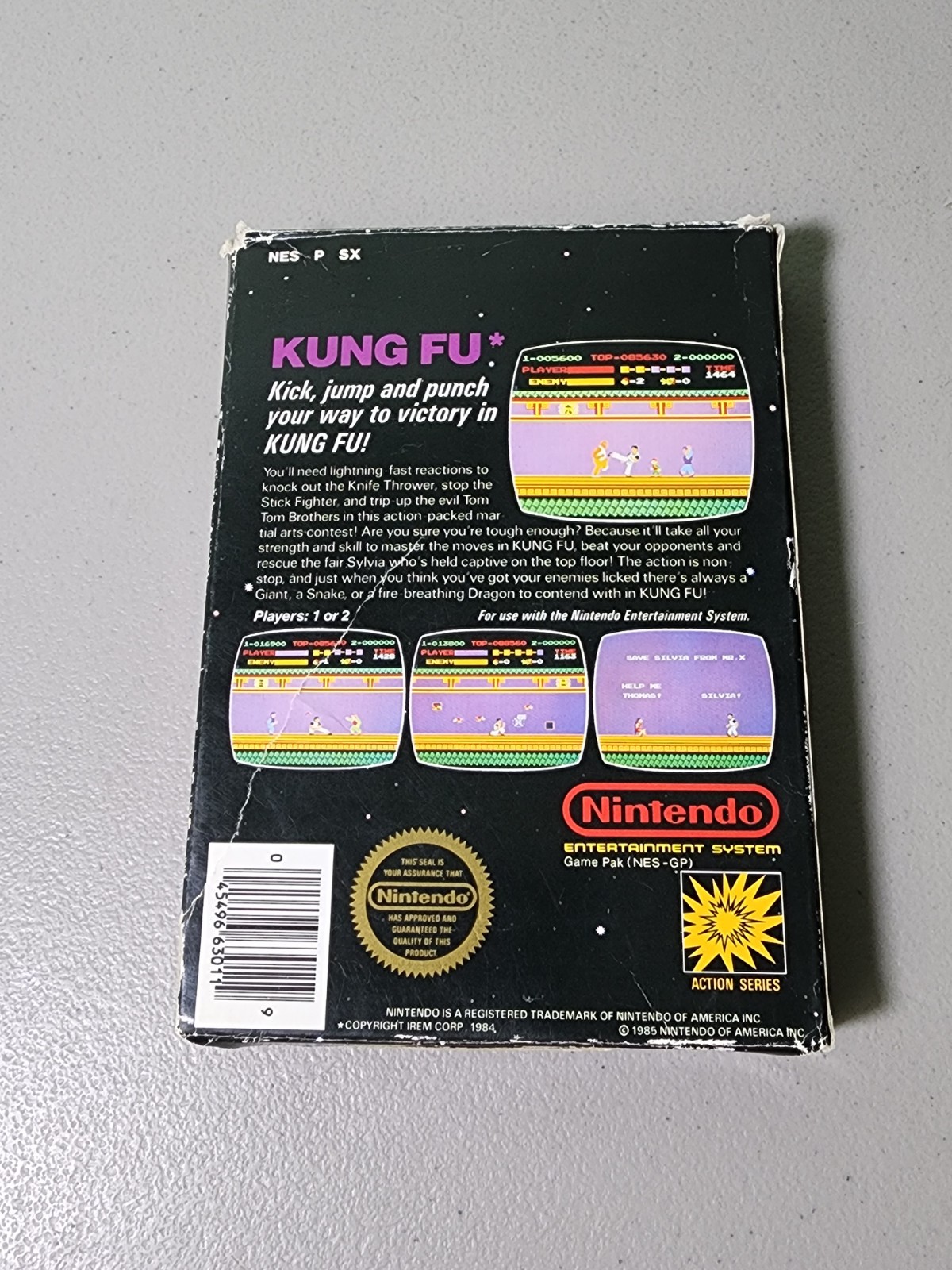 Kung Fu (Nintendo Entertainment System, 1985) CIB Complete Tested *READ*