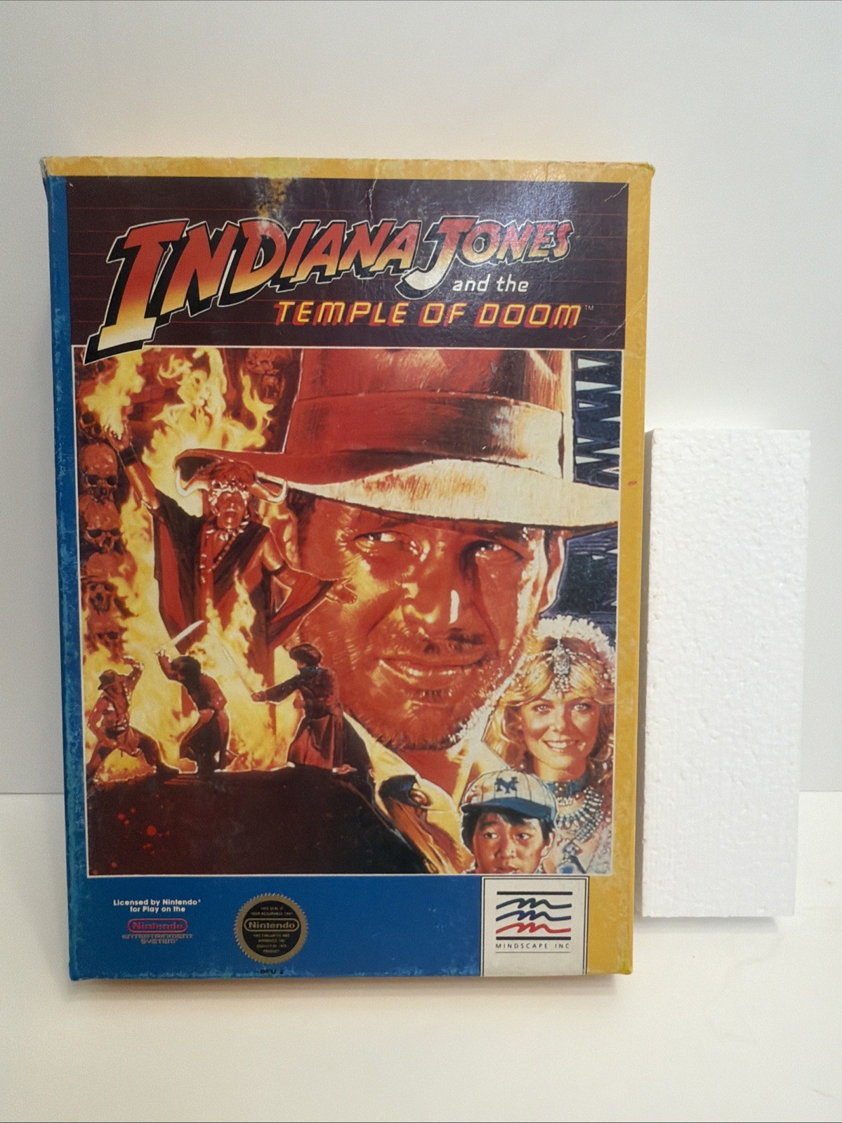 Indiana Jones and the Temple of Doom Nintendo NES Box & Foam Only Mindscape