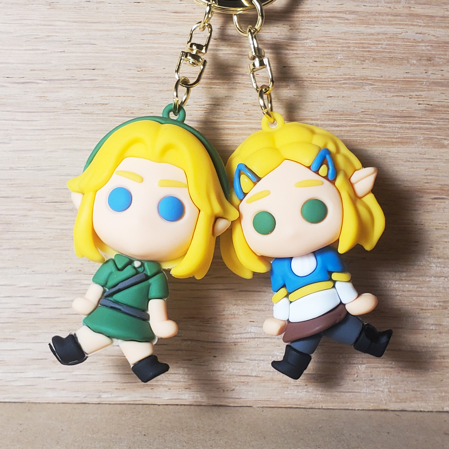 Link and Zelda mini figures keychain backpack clip accessory pendants BOTW TOTK