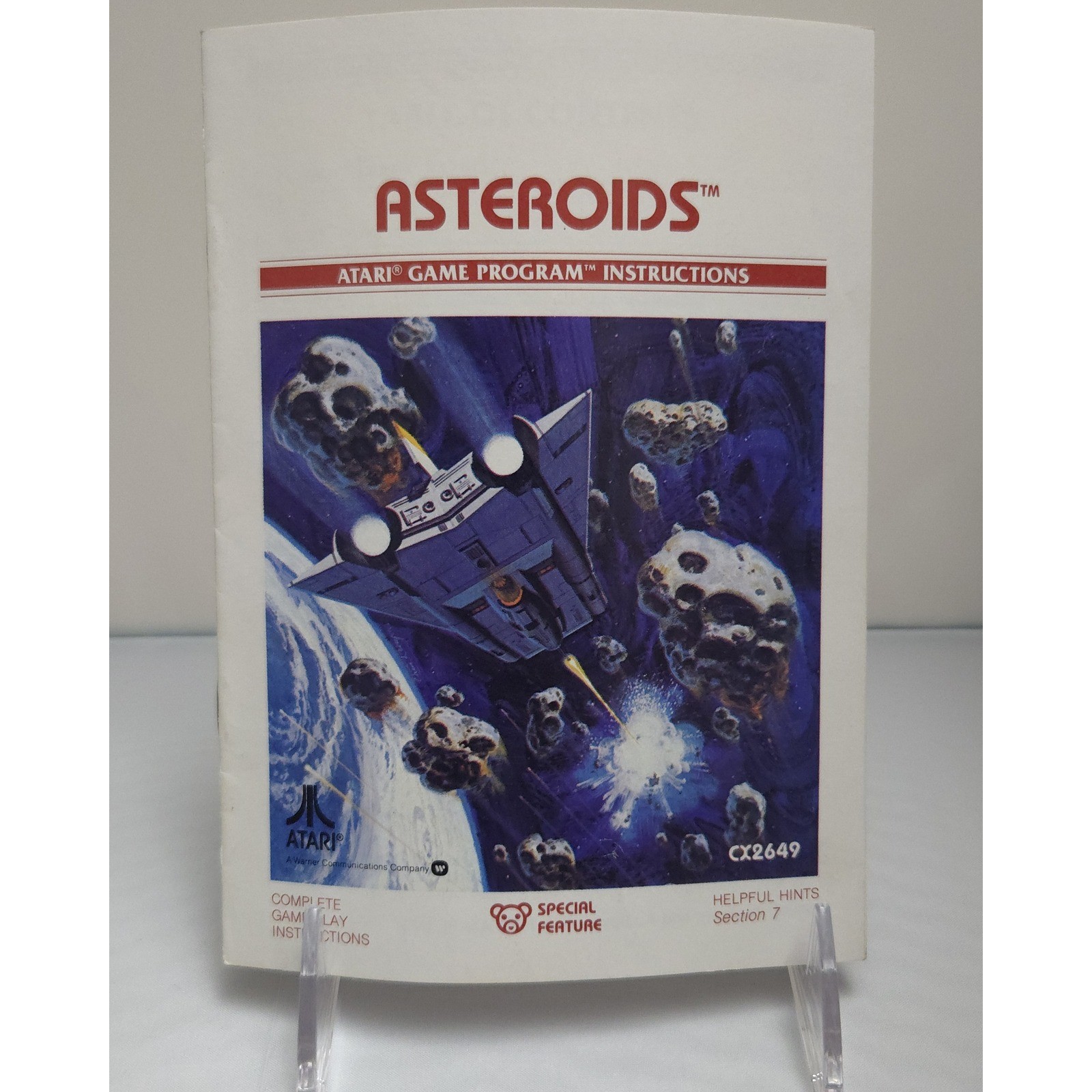Asteroids (1981 Atari 2600) Cartridge & Manual – Tested & Works- Great Condition