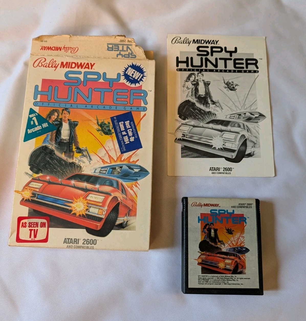 Vintage CIB Spy Hunter Atari 2600 Sega Bally Midway Complete With Box And Manual