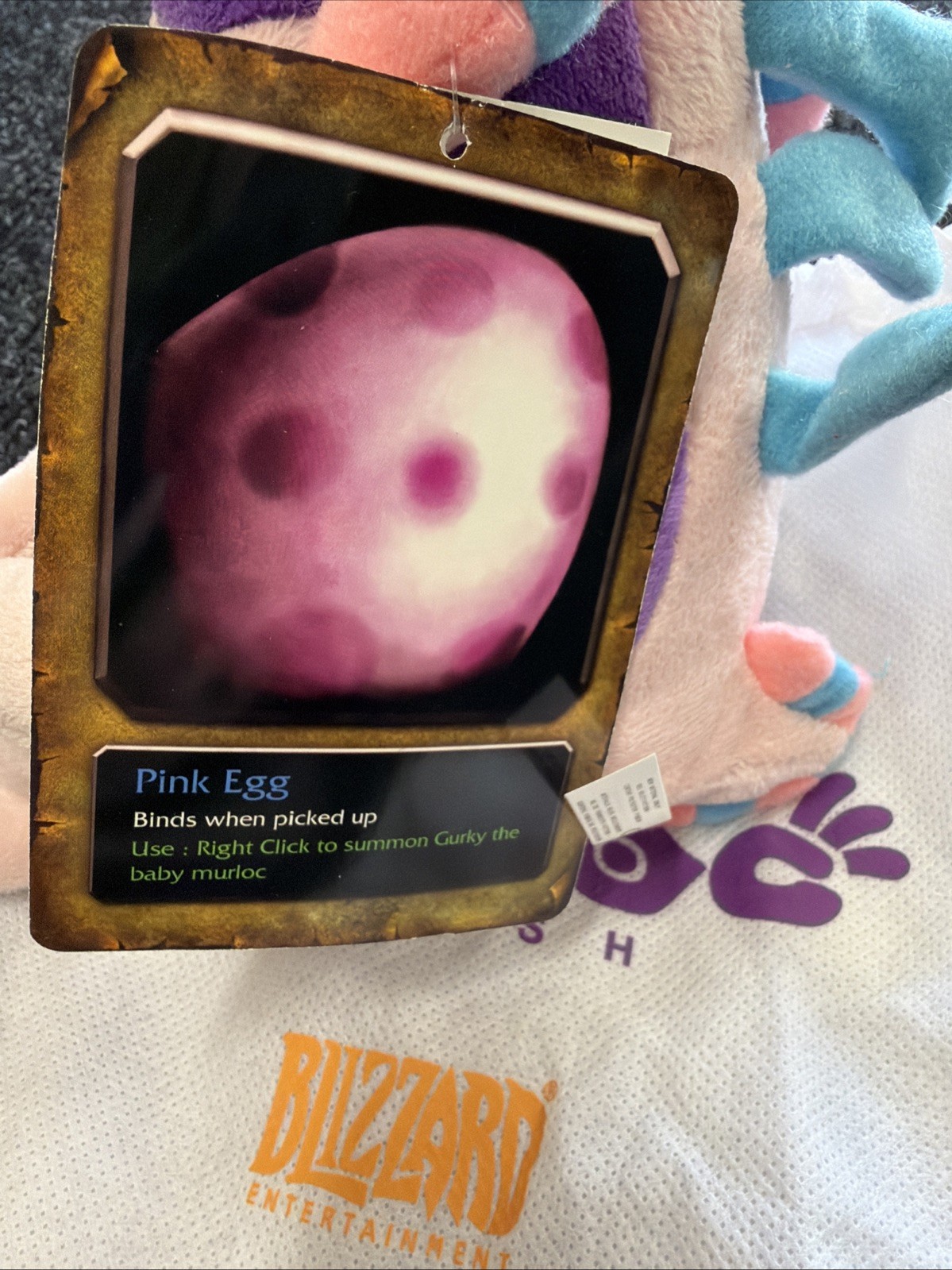 World of Warcraft – Gurky Murloc – Pink Plush – With Bag & Tag
