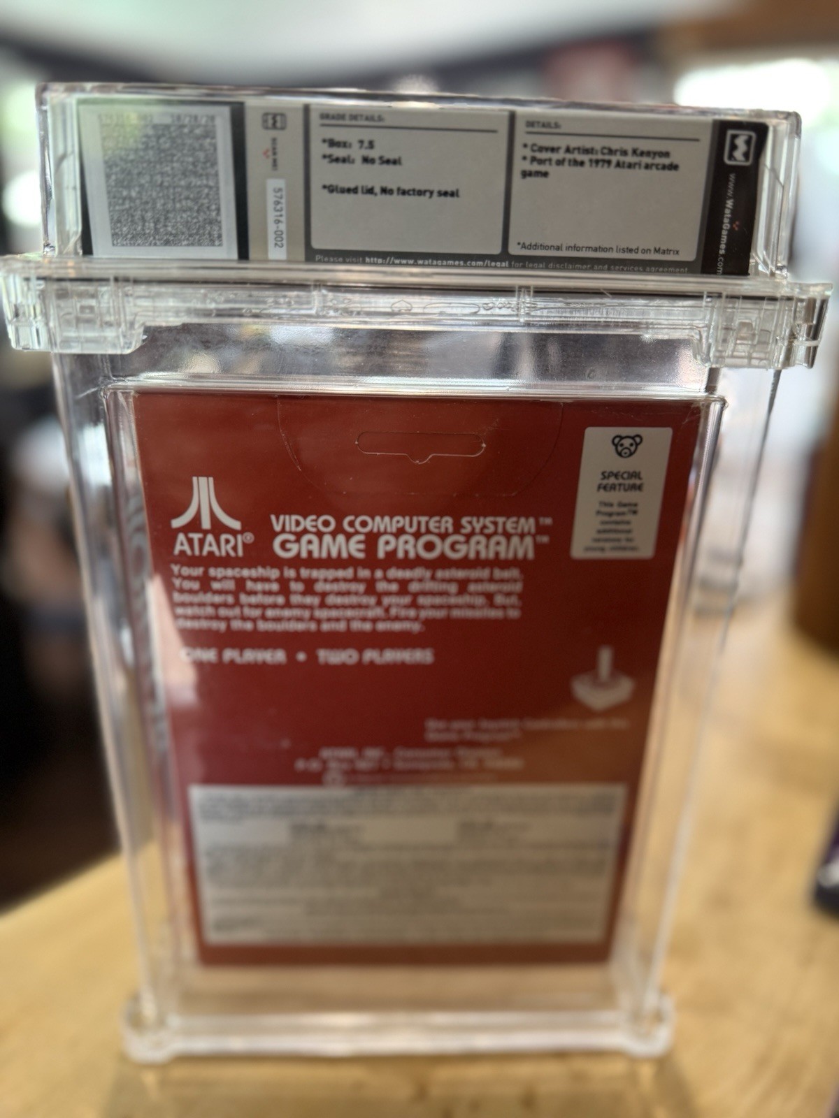 Atari 2600 Asteroids (1981 Red Box Hangtab) WATA 7.5 Sealed – Rare Early Print