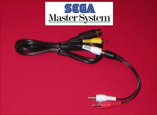 6Ft AV Cable W/ Y Splitter Stereo Adapter for the Sega Master System NEW