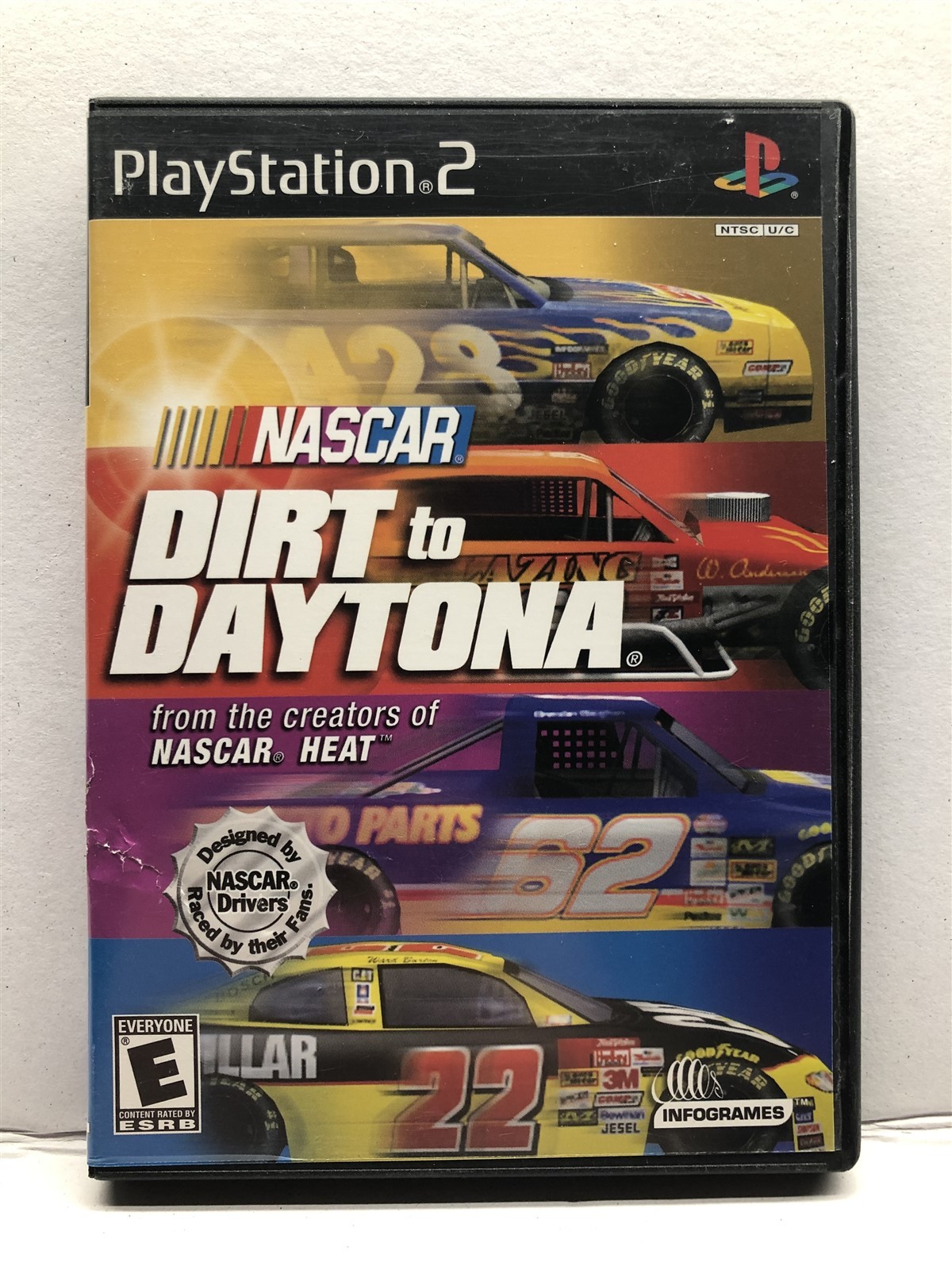 NASCAR: Dirt to Daytona (Sony PlayStation 2, 2002) Complete w/ Manual – Tested