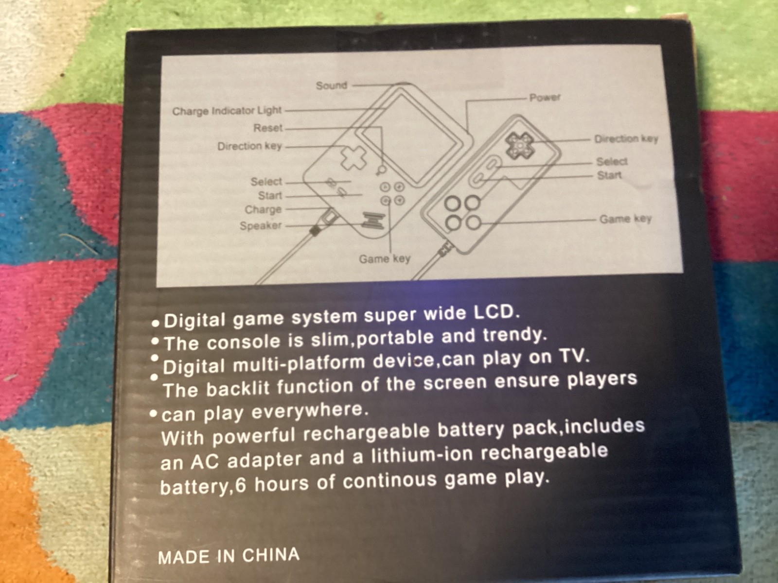 VIDEO GAME RETRO 3”LED LARGE SCREEN MINI HANDHELD .. THIS CAN CONNECT TO TV.128