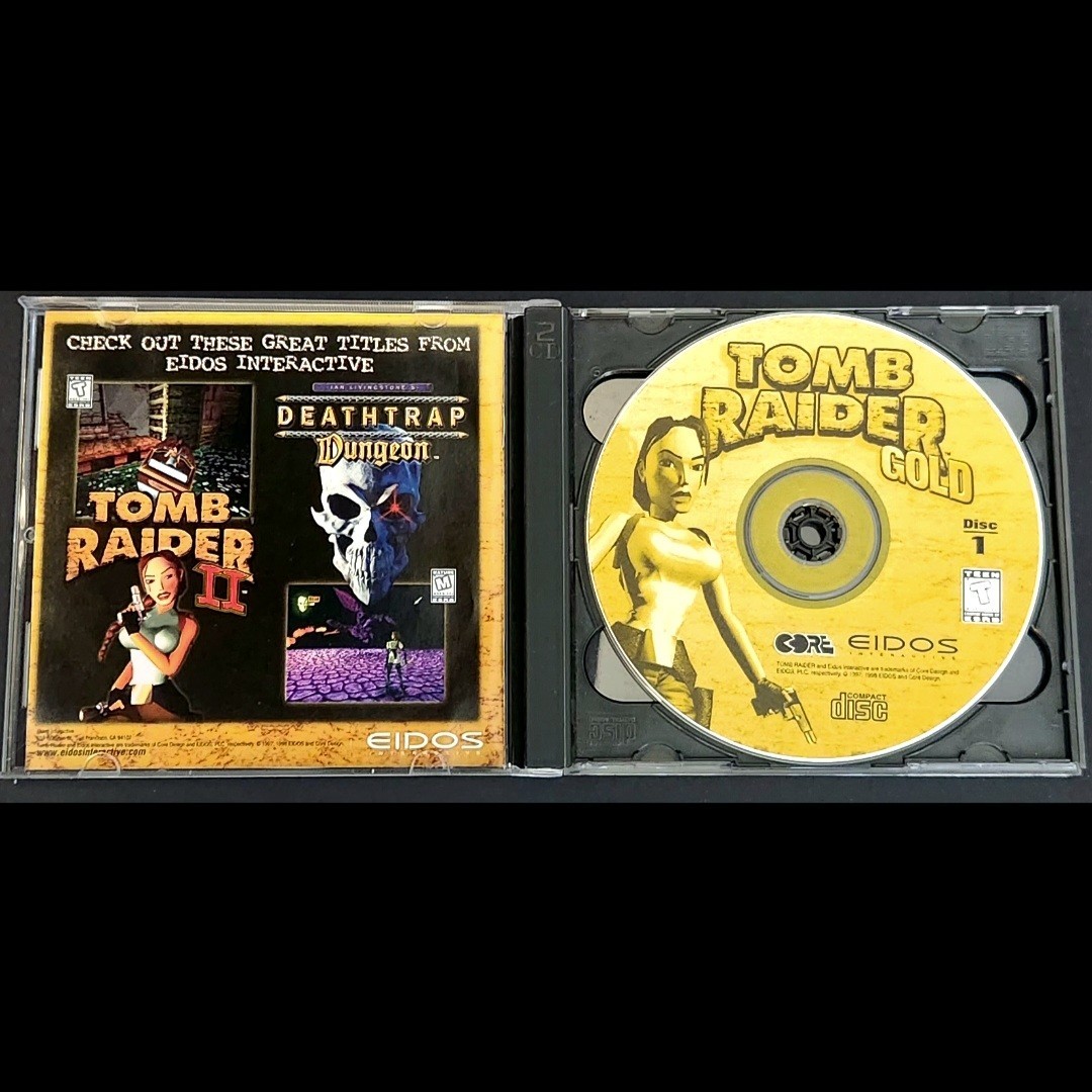 Tomb Raider Gold PC – Both Discs- Vintage 1998 Windows 95 DOS Original