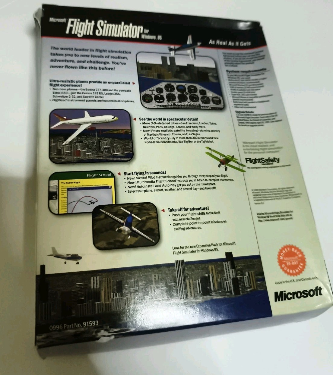 Microsoft Flight Simulator for Windows 95 Big Box PC