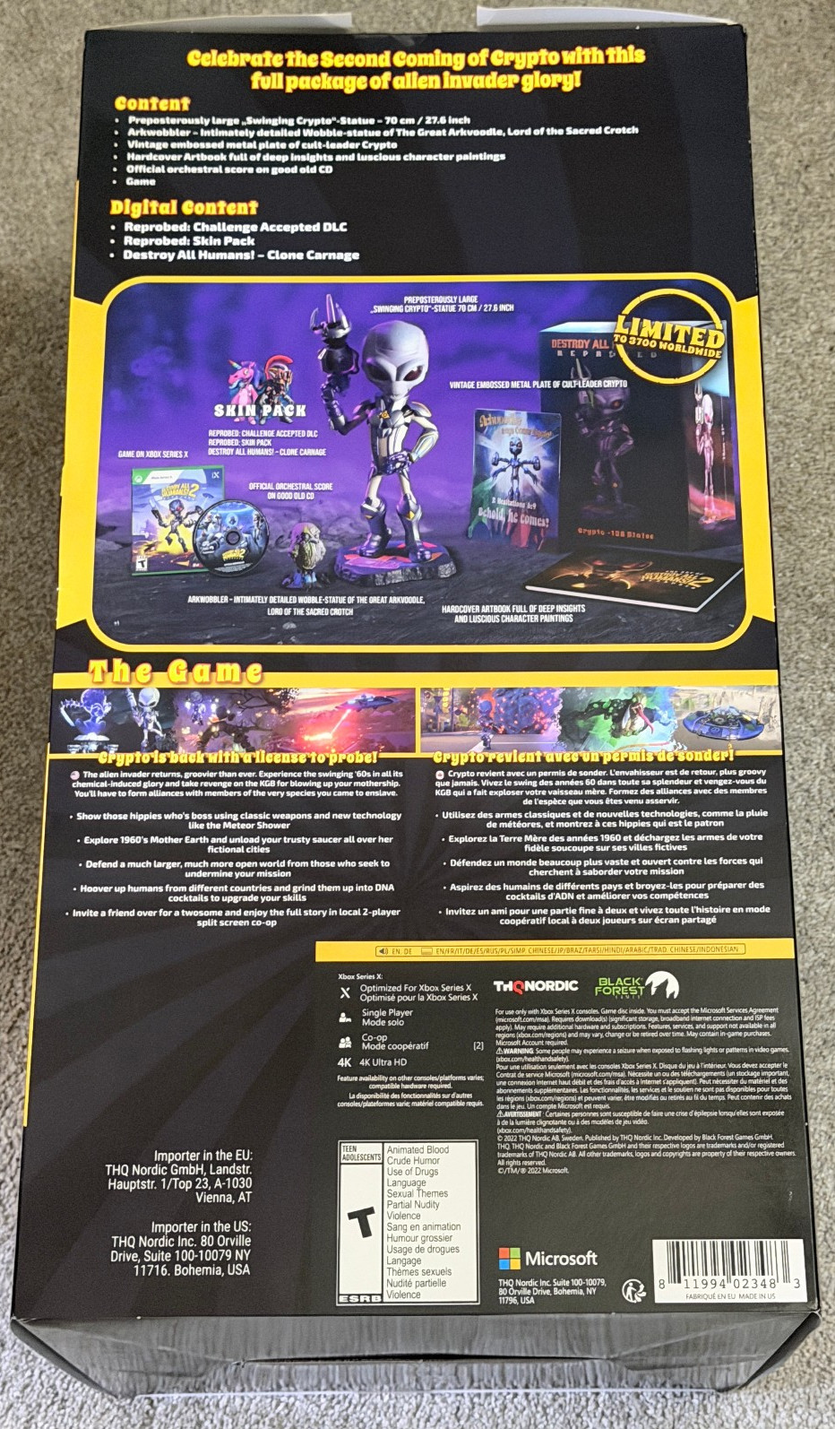 NEW Destroy All Humans 2 Reprobed 2nd Coming Edition Xbox X RARE ONLY 3700 MADE