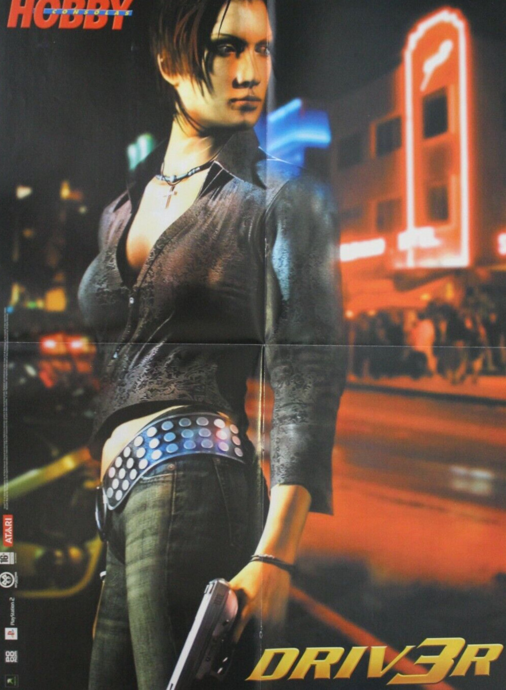 2004 DRIV3R / DRIVER 3 Double-Sided Poster 23″ x 18″ (58 x 43 cm.) HTF!