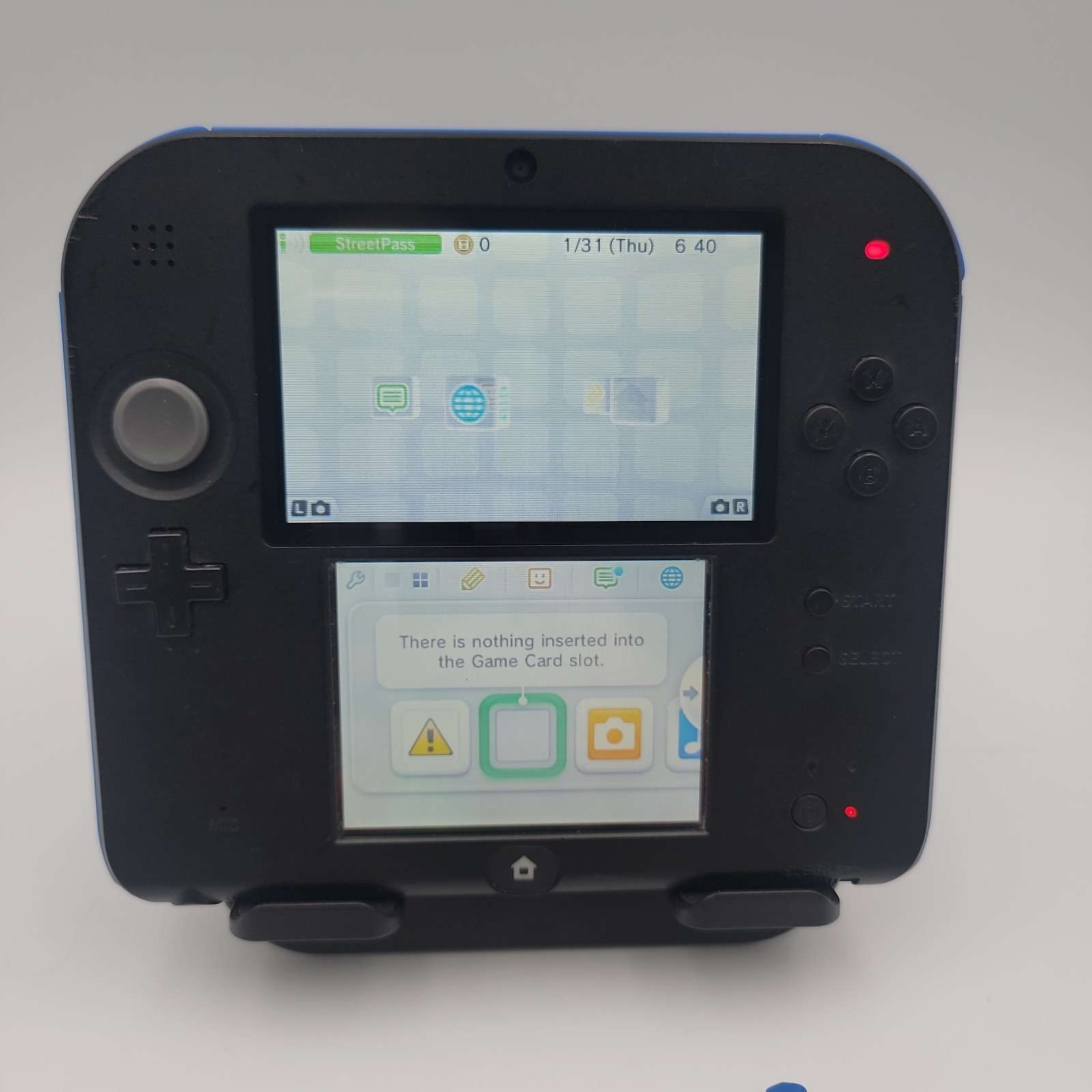 SEE⭐️VIDEO Nintendo 2DS Blue/Black US Version w/ Charger Game Stylus