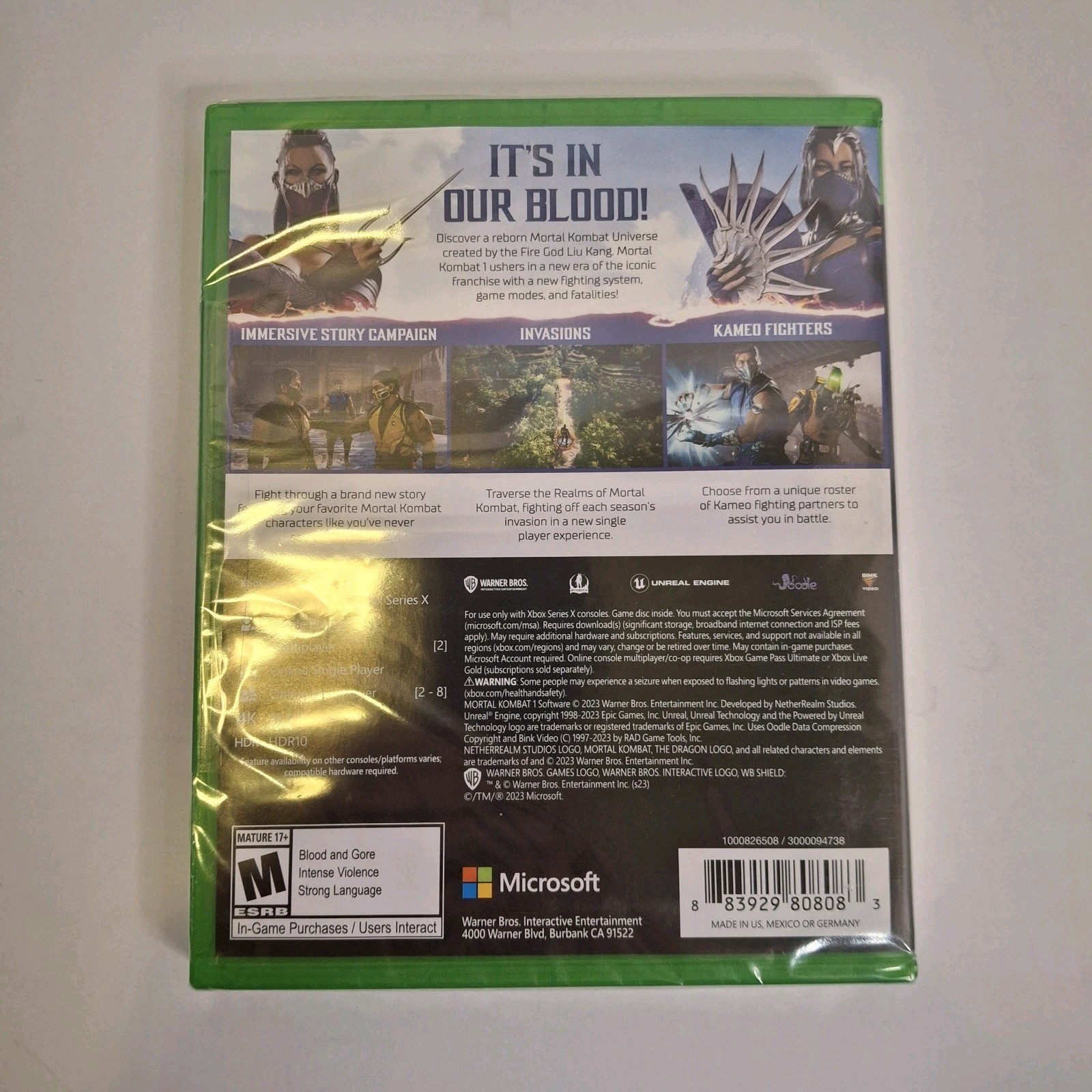 Mortal Kombat 1 Microsoft Xbox Series X Brand New Sealed With Pre-Order Content