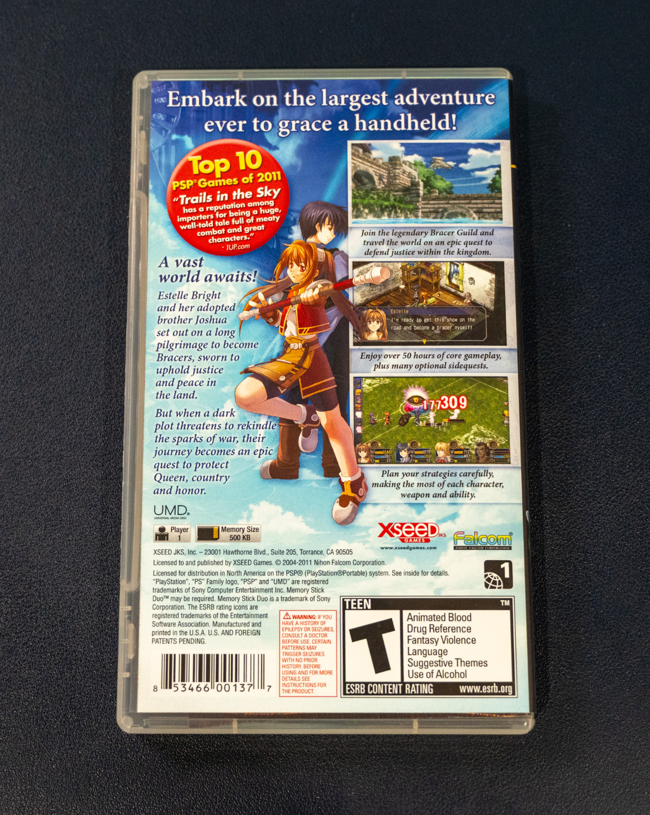 Legend of Heroes: Trails in the Sky (Sony PSP, 2011) CIB *Tested*