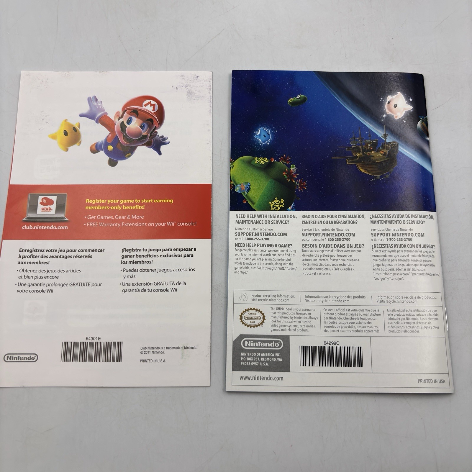 Super Mario Galaxy (Nintendo Wii, 2007) Complete CIB Tested