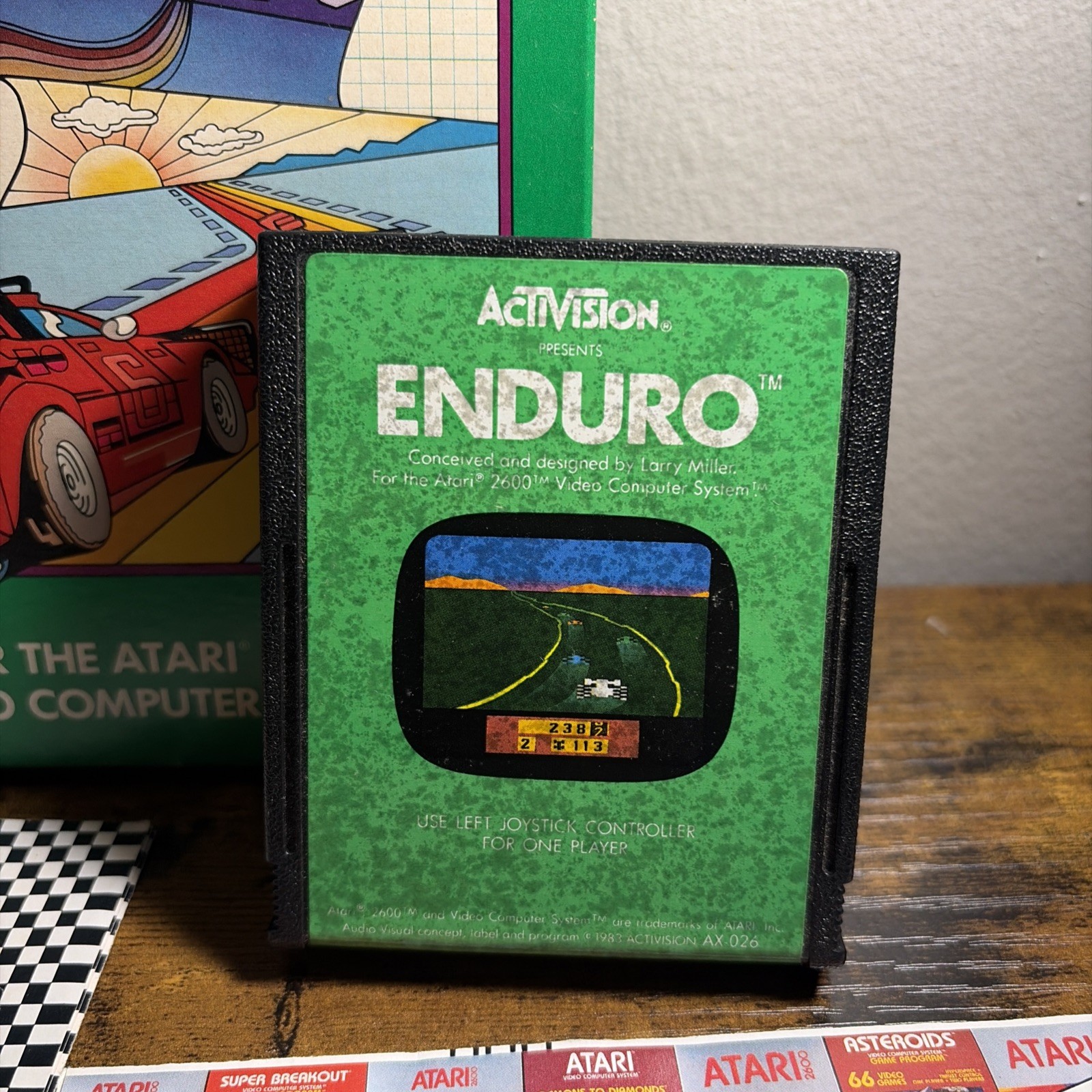 Enduro (Atari 2600, 1983) Complete In Box CIB w/ Manual & Paperwork