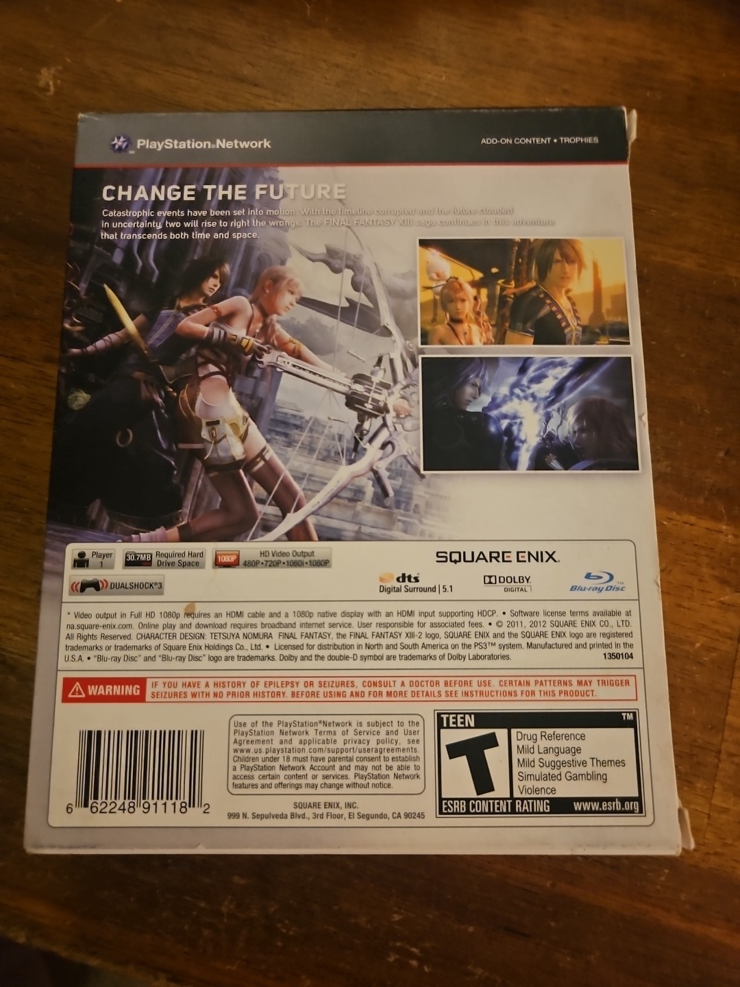 Final Fantasy XIII-2 Novella Edition Sony PlayStation 3 PS3 Complete Tested