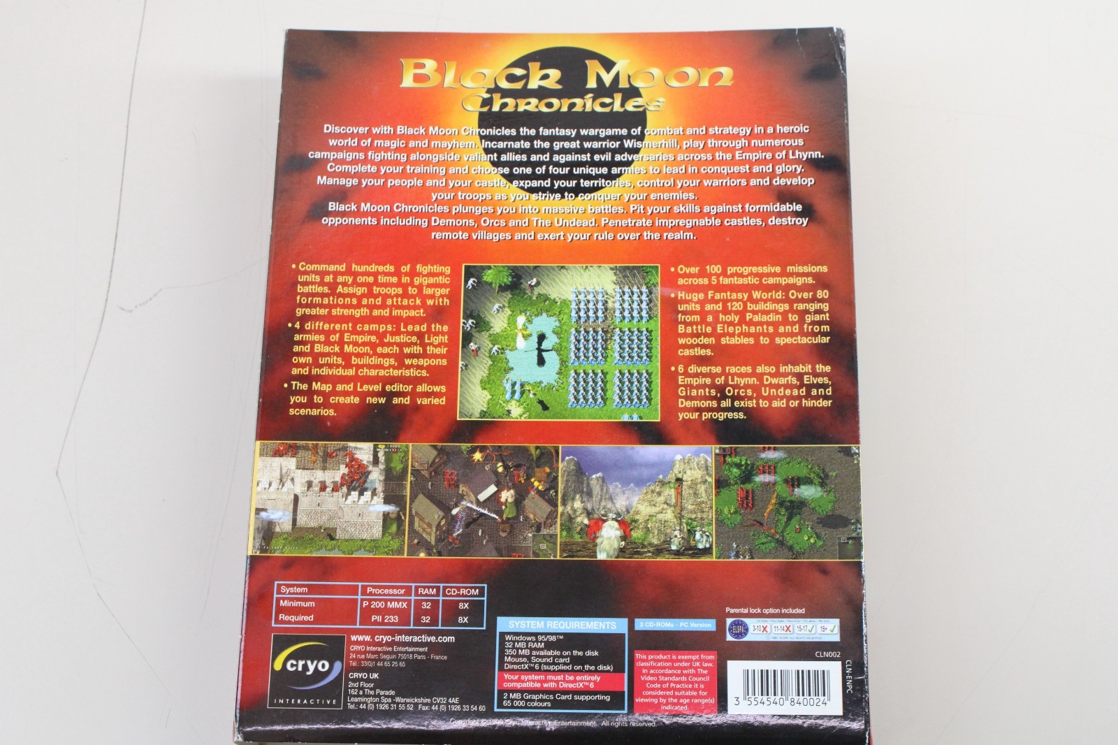 Black Moon Chronicles PC Big Box CD-ROM RPG Complete VG+