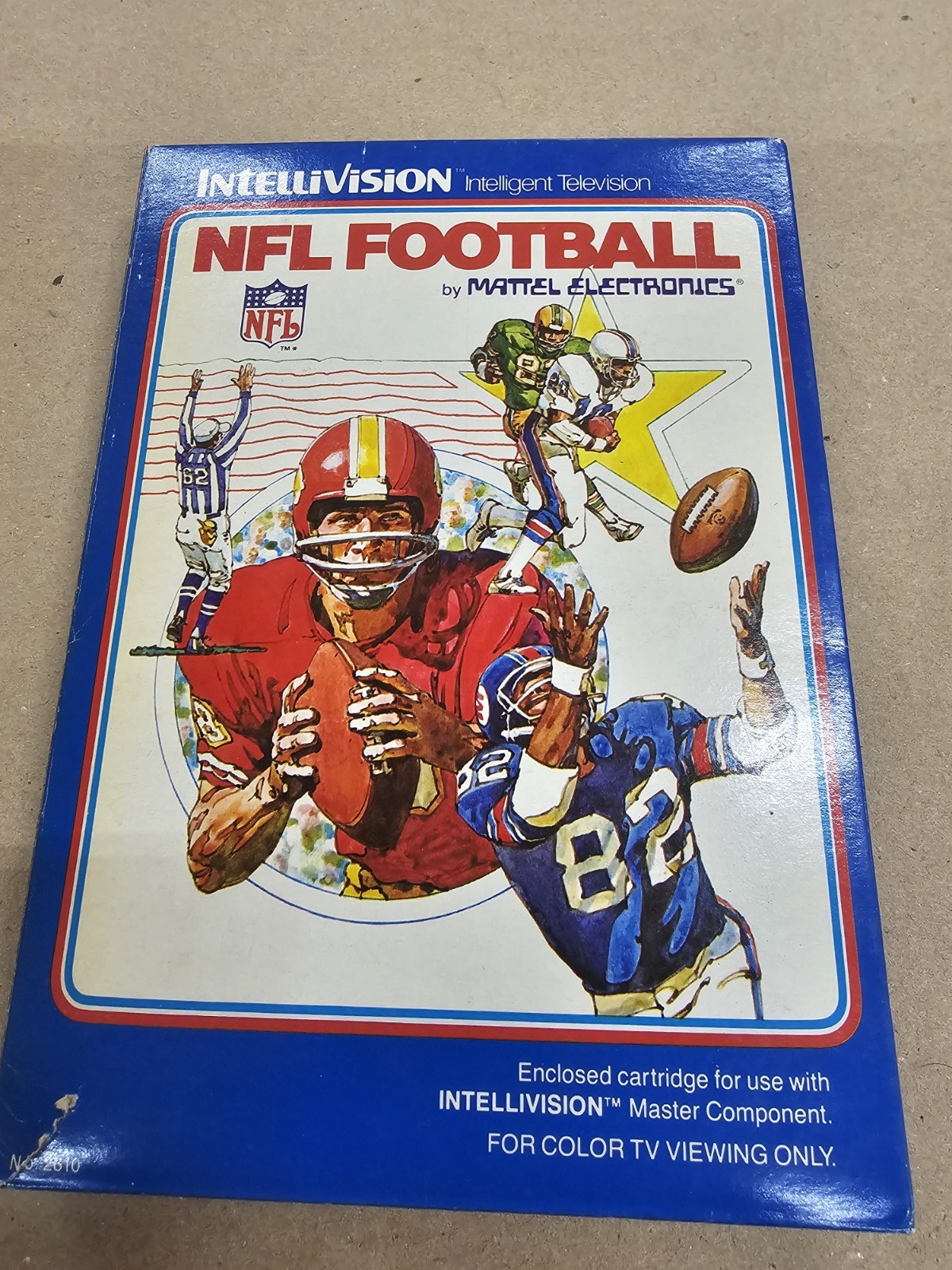 NFL Football Italian Variant Intellivision Video Game. Manual Printed In Italy