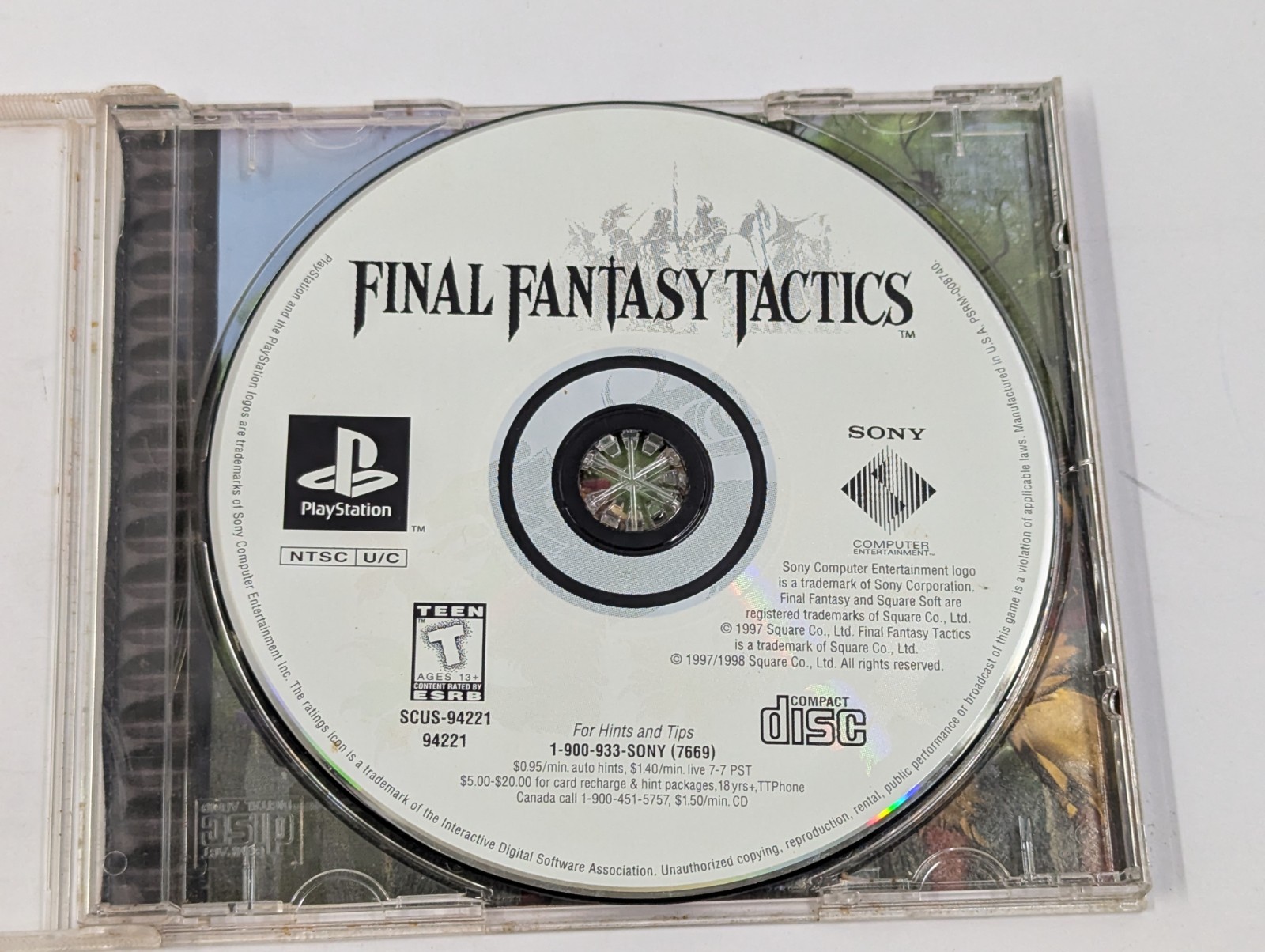 Final Fantasy Tactics Sony PlayStation 1, 1998, Complete