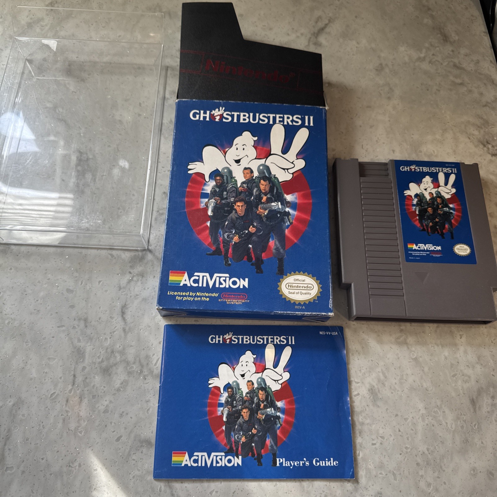 1990 Activision Nintendo Ghostbusters II 2 Works w/ Case & Manual Fast Ship