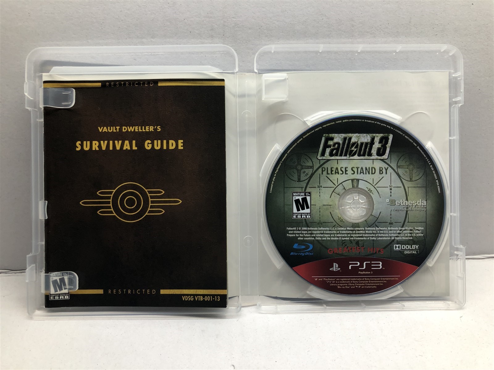 Fallout 3 (Sony PlayStation 3, 2008) Complete w/ Manual – Tested Working