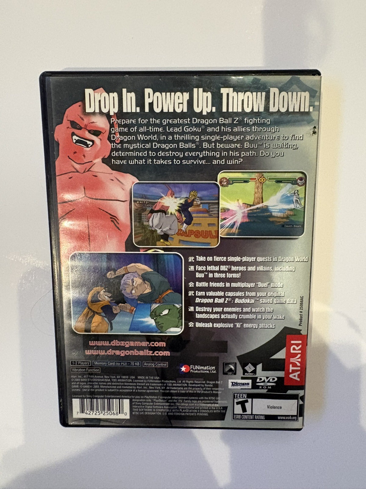 Dragon Ball Z: Budokai 2 (Sony PlayStation 2, 2003) CIB – Very Good Condition
