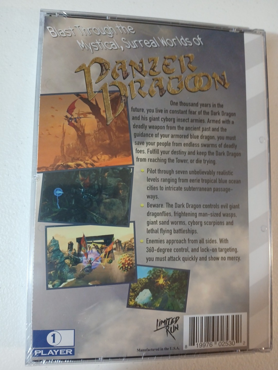 Panzer Dragoon Limited Run #377 Sony PlayStation 4 PS4, Sega Saturn Case